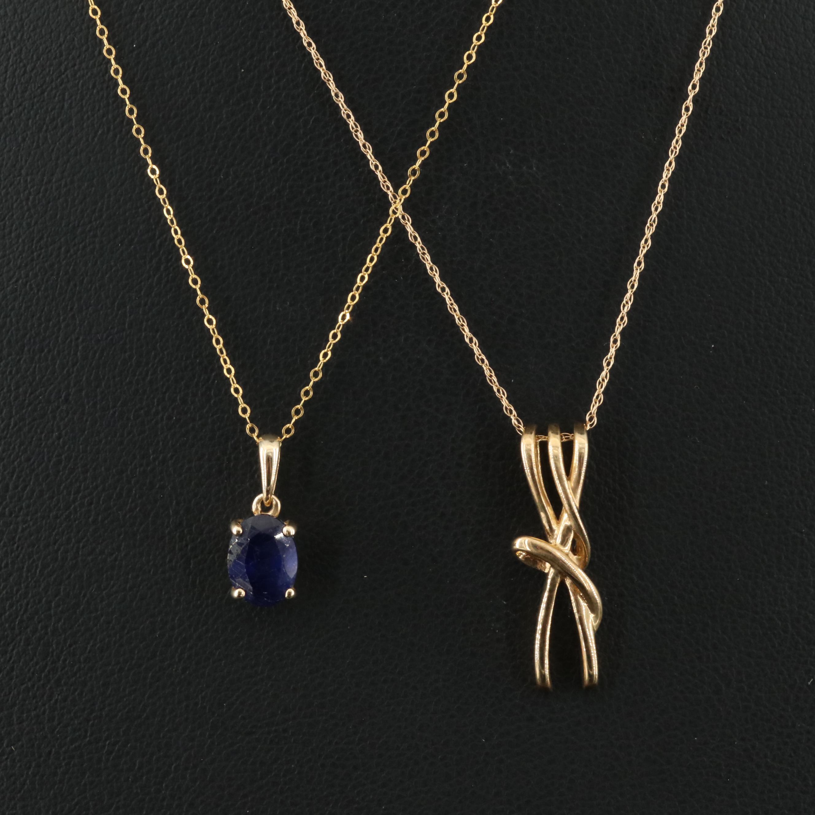 14K Necklaces Including Corundum