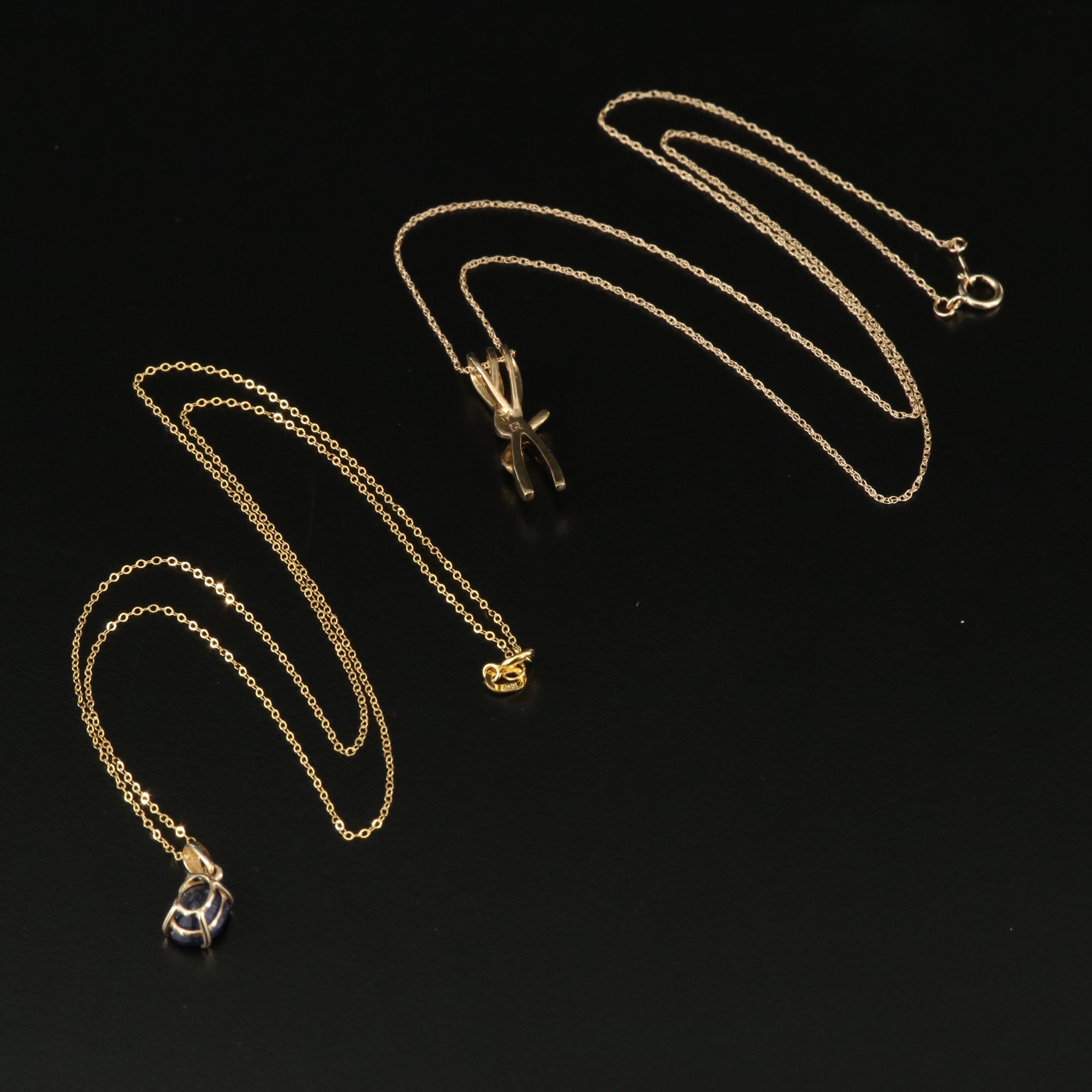 14K Necklaces Including Corundum