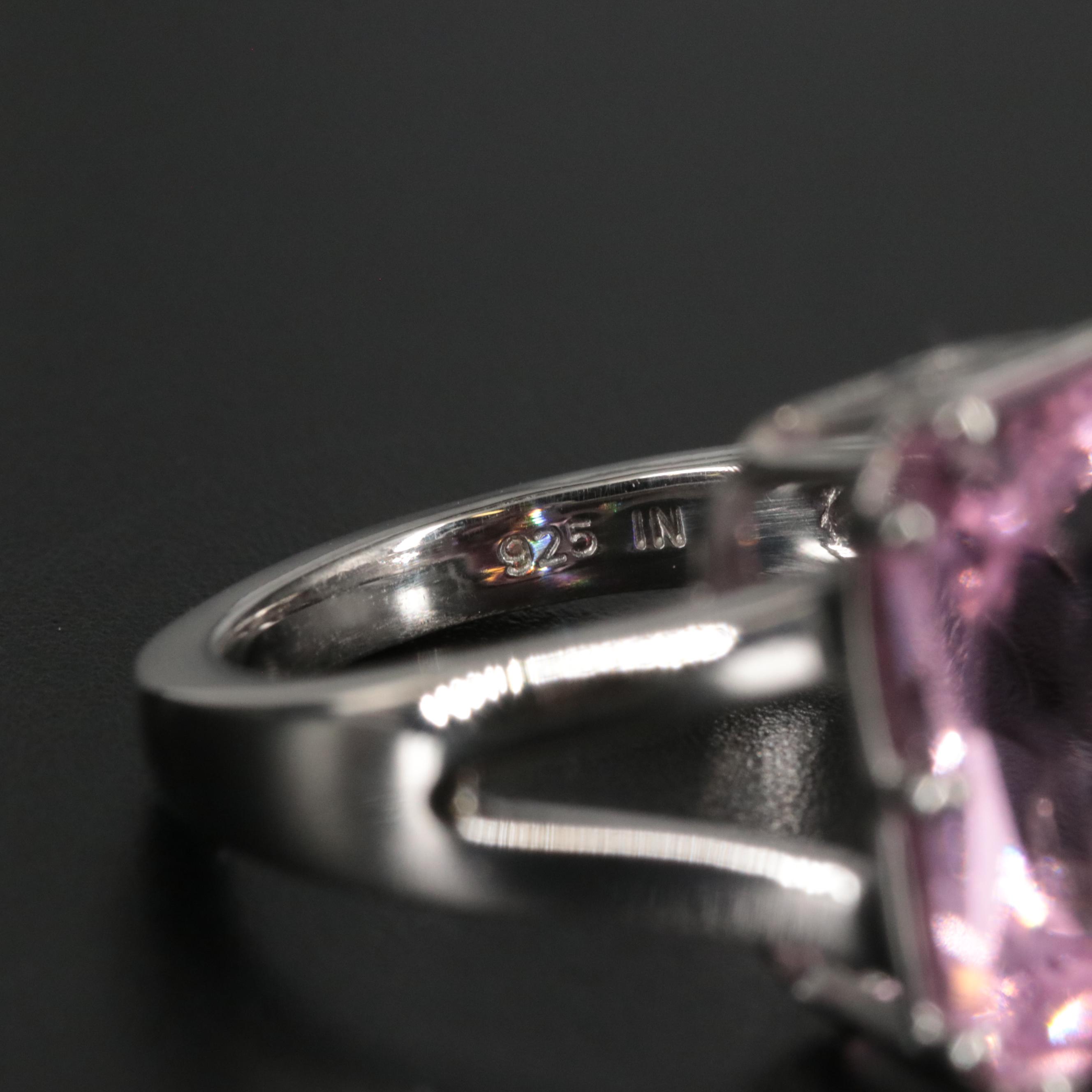 Sterling Pink Sapphire Ring