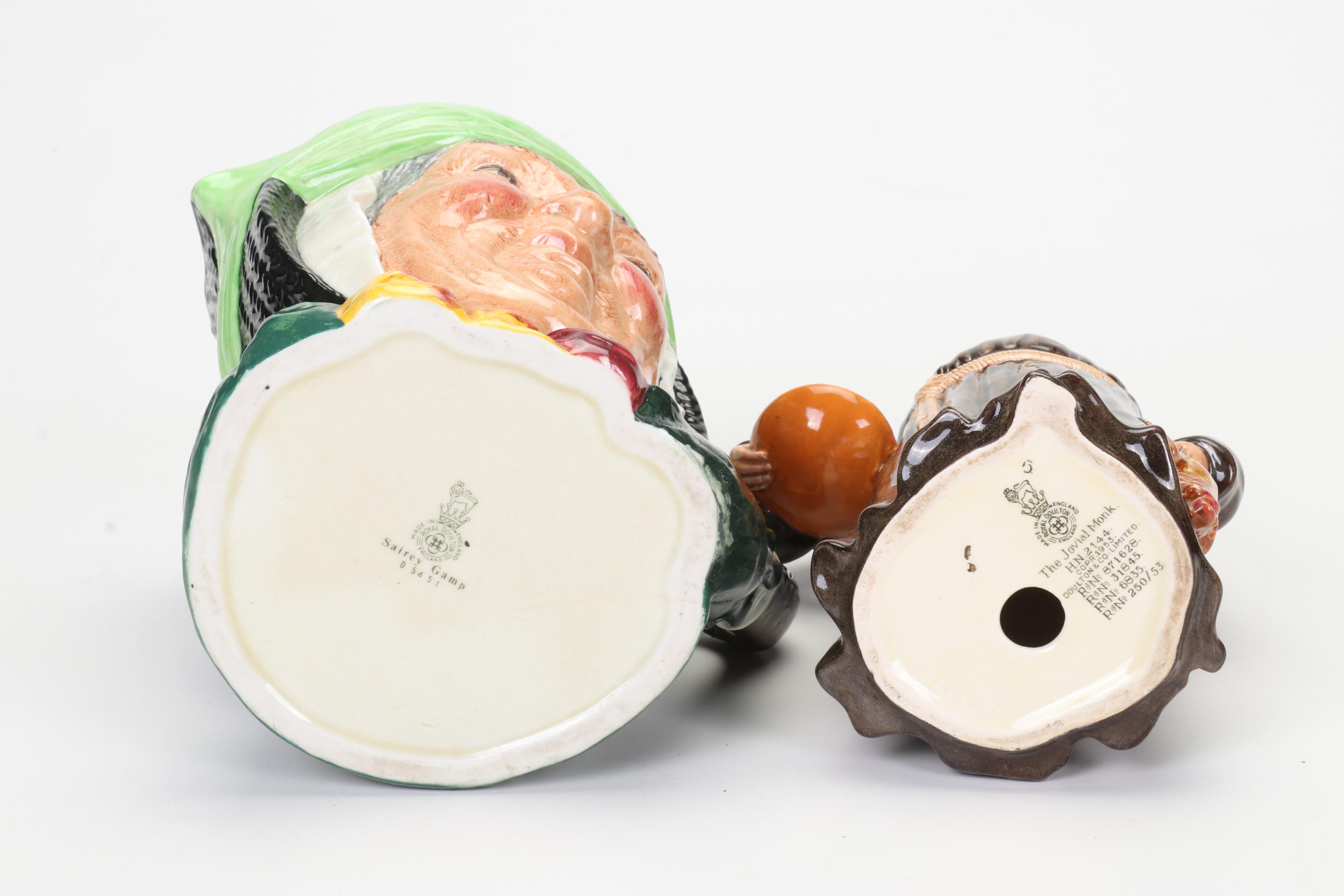 Royal Doulton "The Jovial Monk" Figurine and Character Jugs, Mid to Late 20th C.