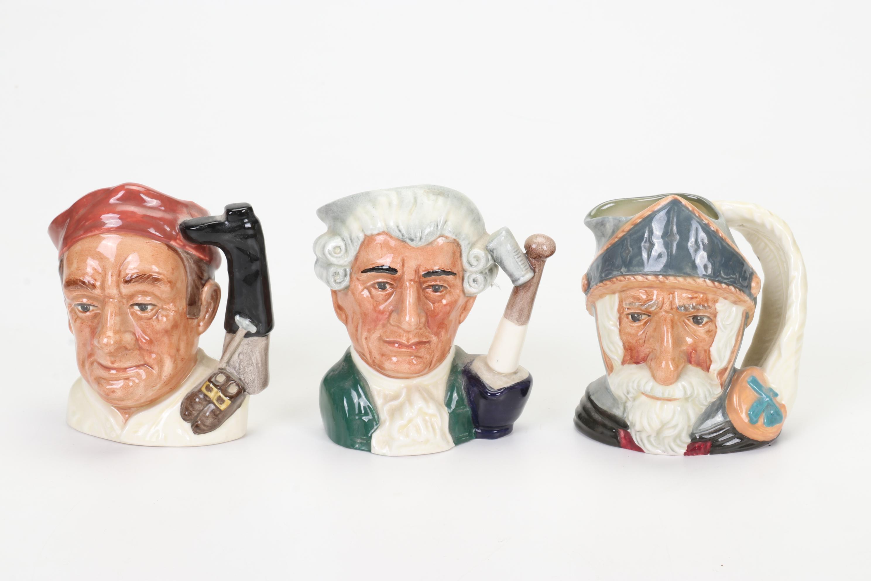 Royal Doulton "The Jovial Monk" Figurine and Character Jugs, Mid to Late 20th C.