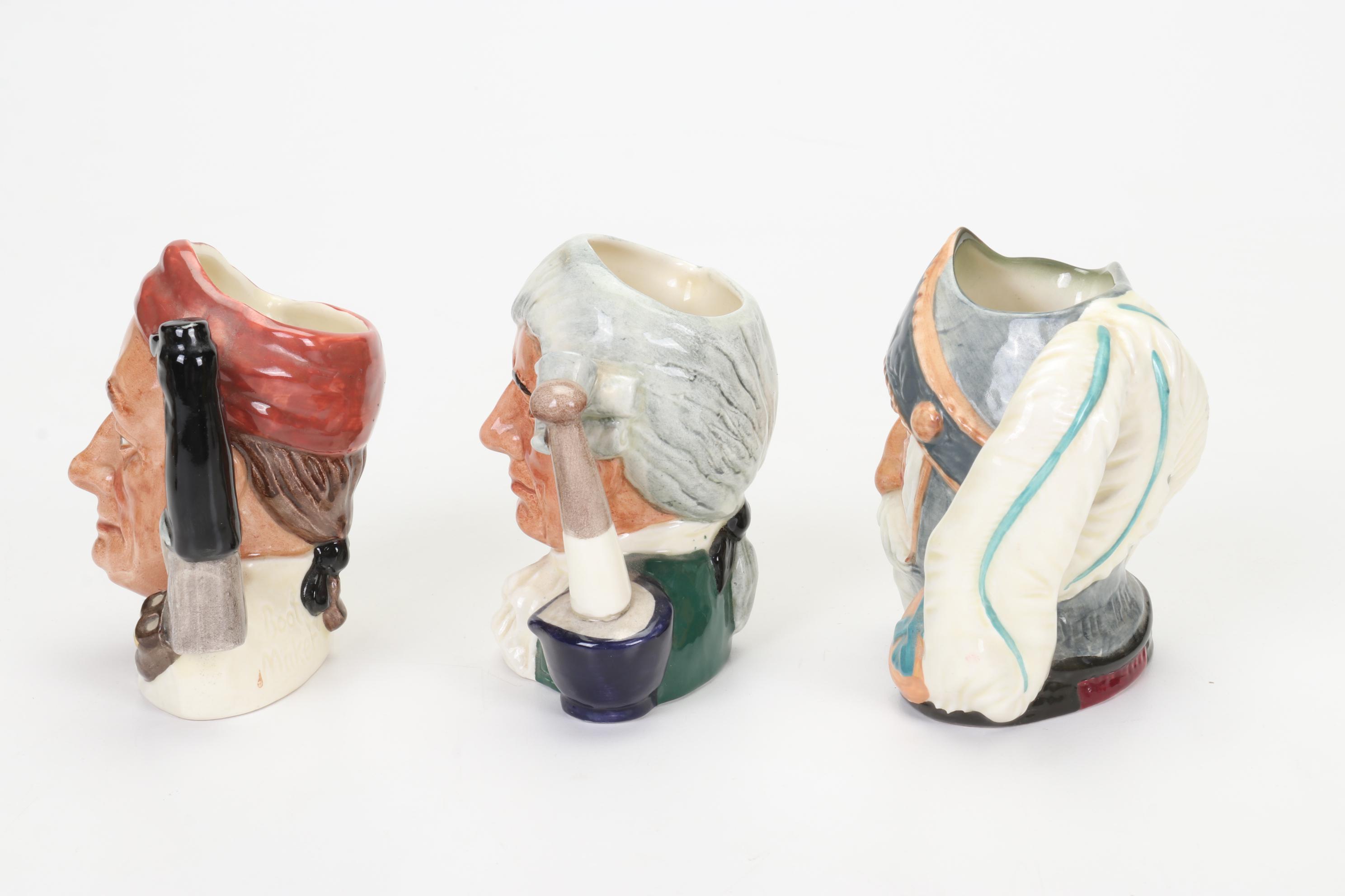 Royal Doulton "The Jovial Monk" Figurine and Character Jugs, Mid to Late 20th C.