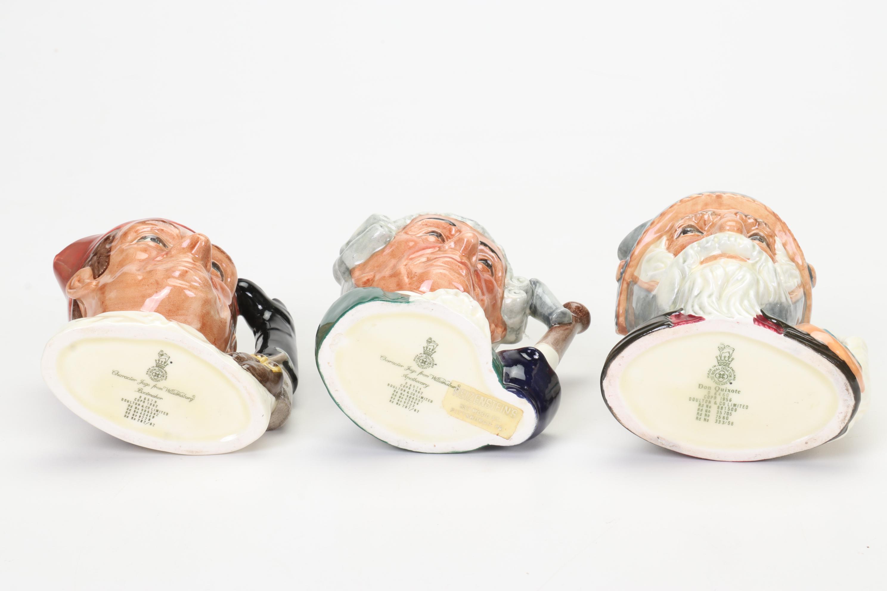 Royal Doulton "The Jovial Monk" Figurine and Character Jugs, Mid to Late 20th C.