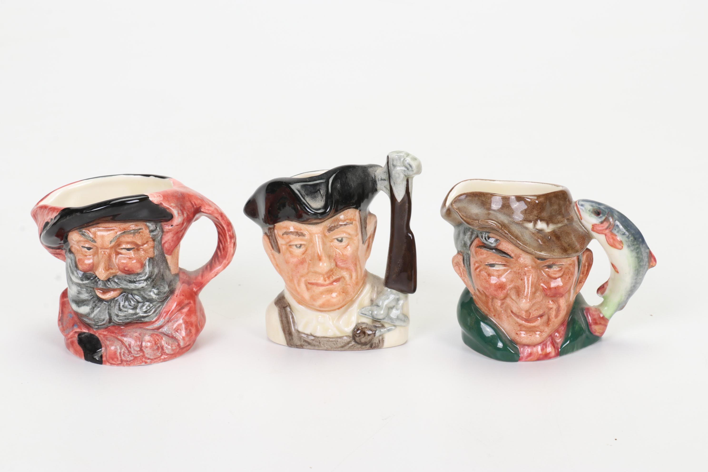 Royal Doulton "The Jovial Monk" Figurine and Character Jugs, Mid to Late 20th C.