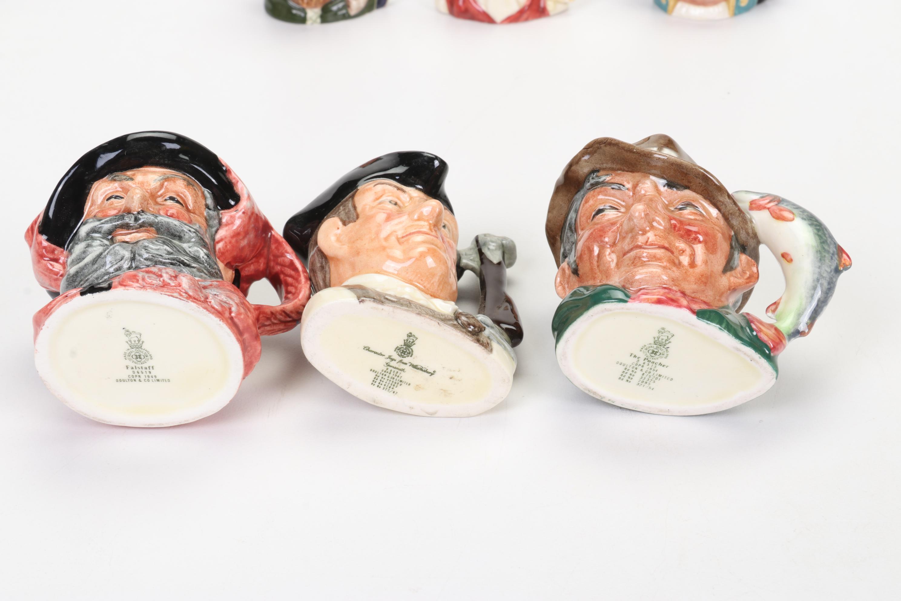 Royal Doulton "The Jovial Monk" Figurine and Character Jugs, Mid to Late 20th C.