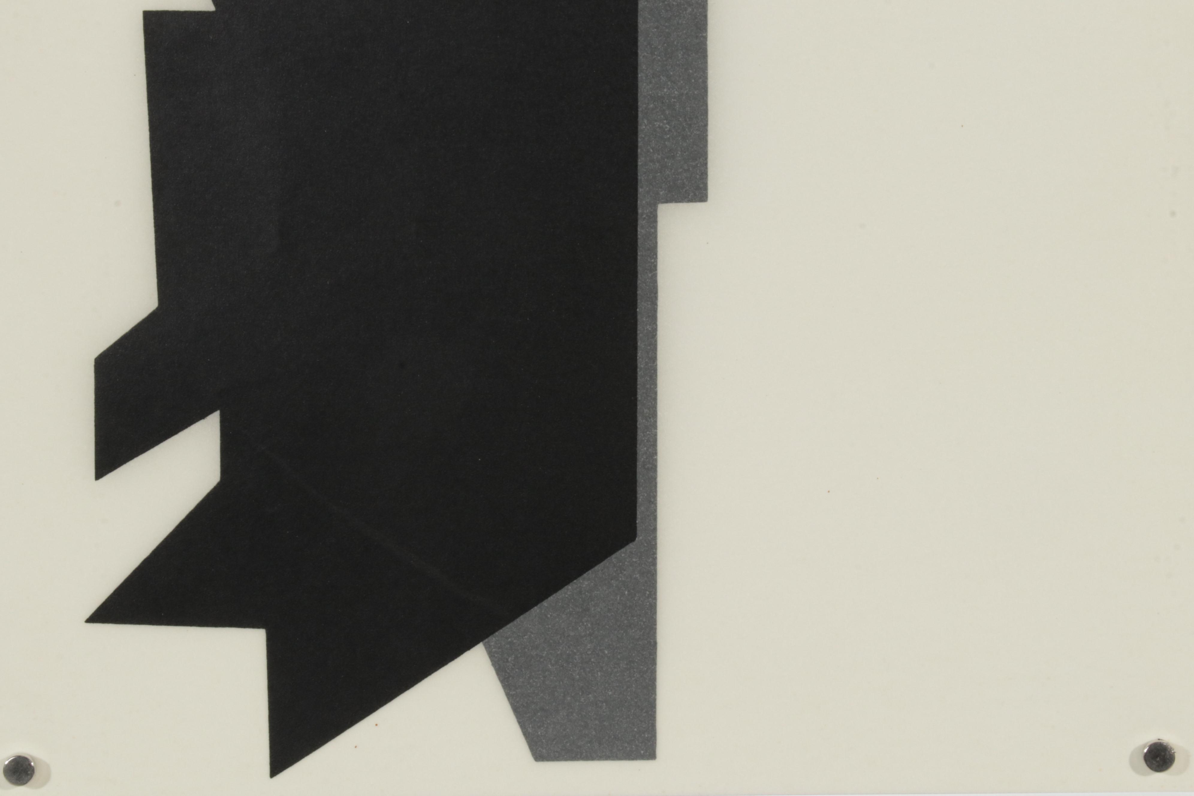 Modernist Double-Sided Lithograph After Victor Vasarely, 1965