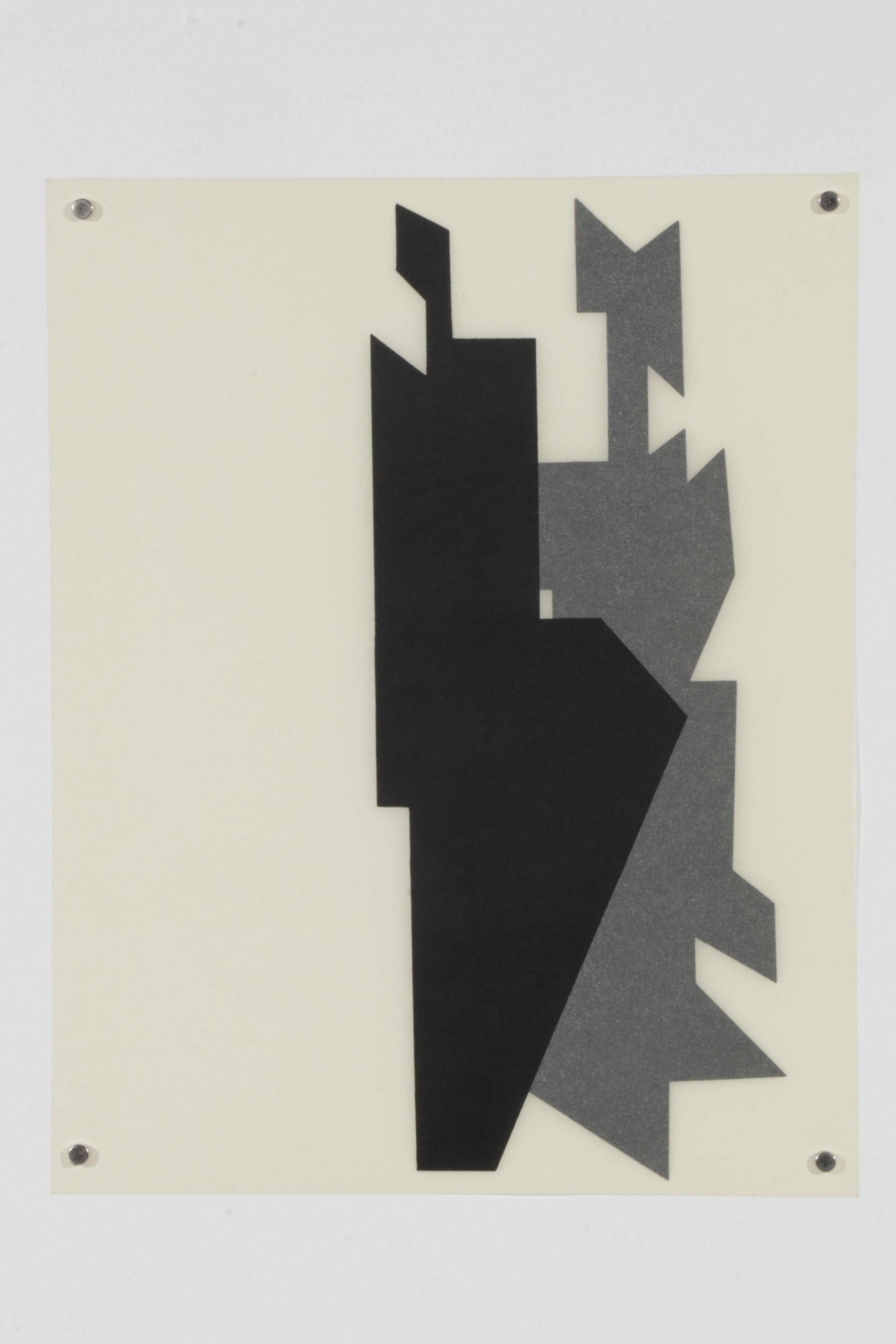 Modernist Double-Sided Lithograph After Victor Vasarely, 1965