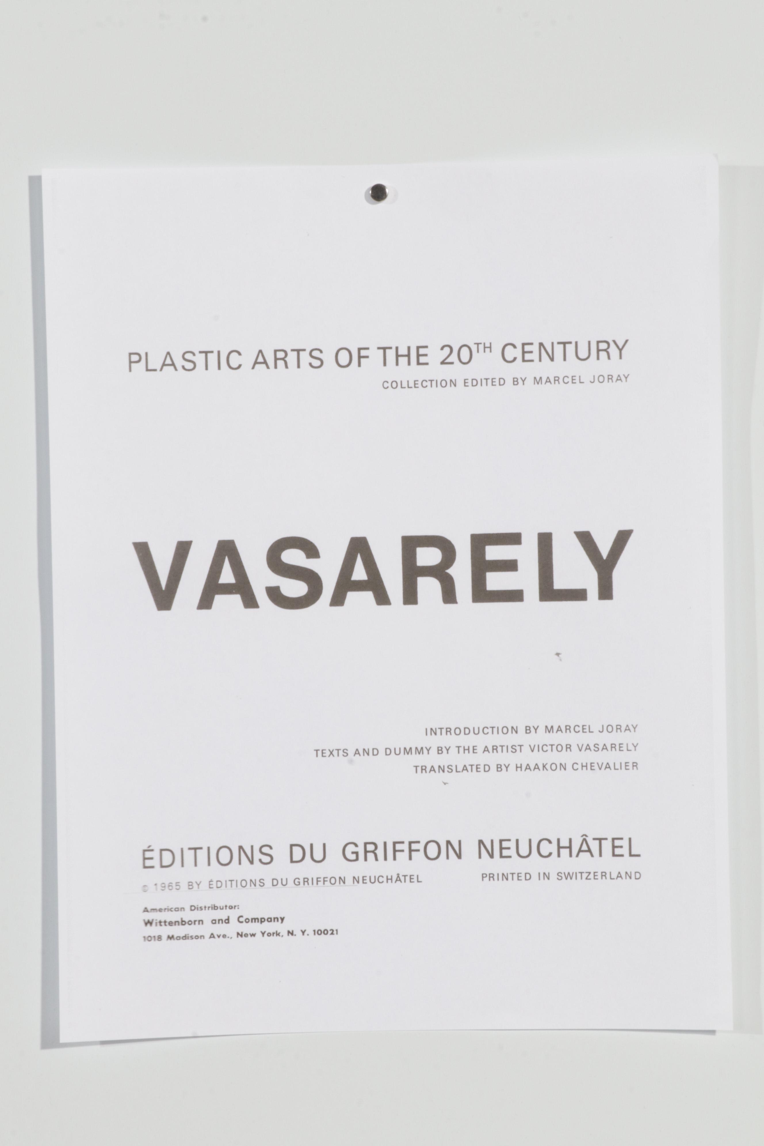 Modernist Double-Sided Lithograph After Victor Vasarely, 1965