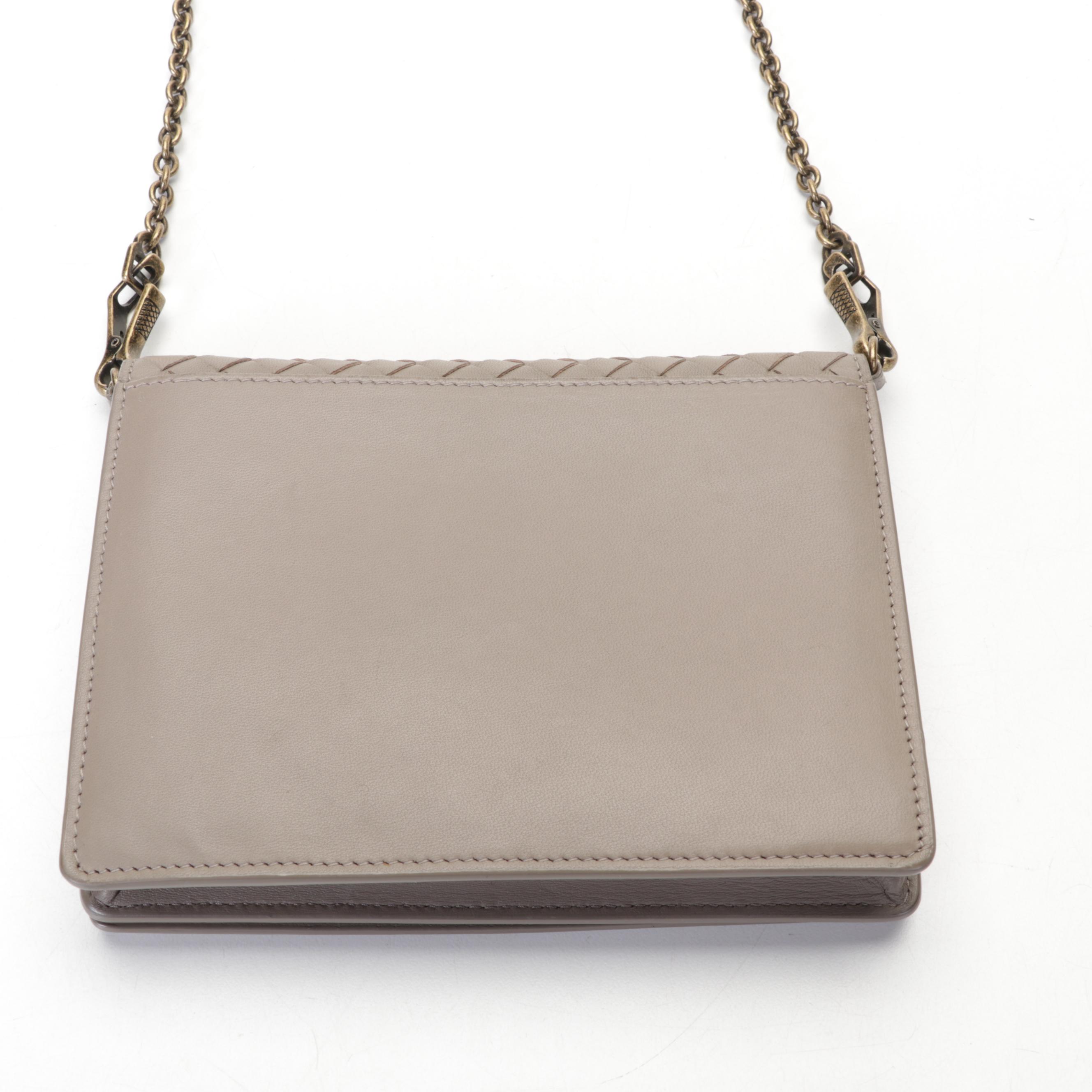 Bottega Veneta Flap Chain Wallet Crossbody in Intrecciato Nappa Leather
