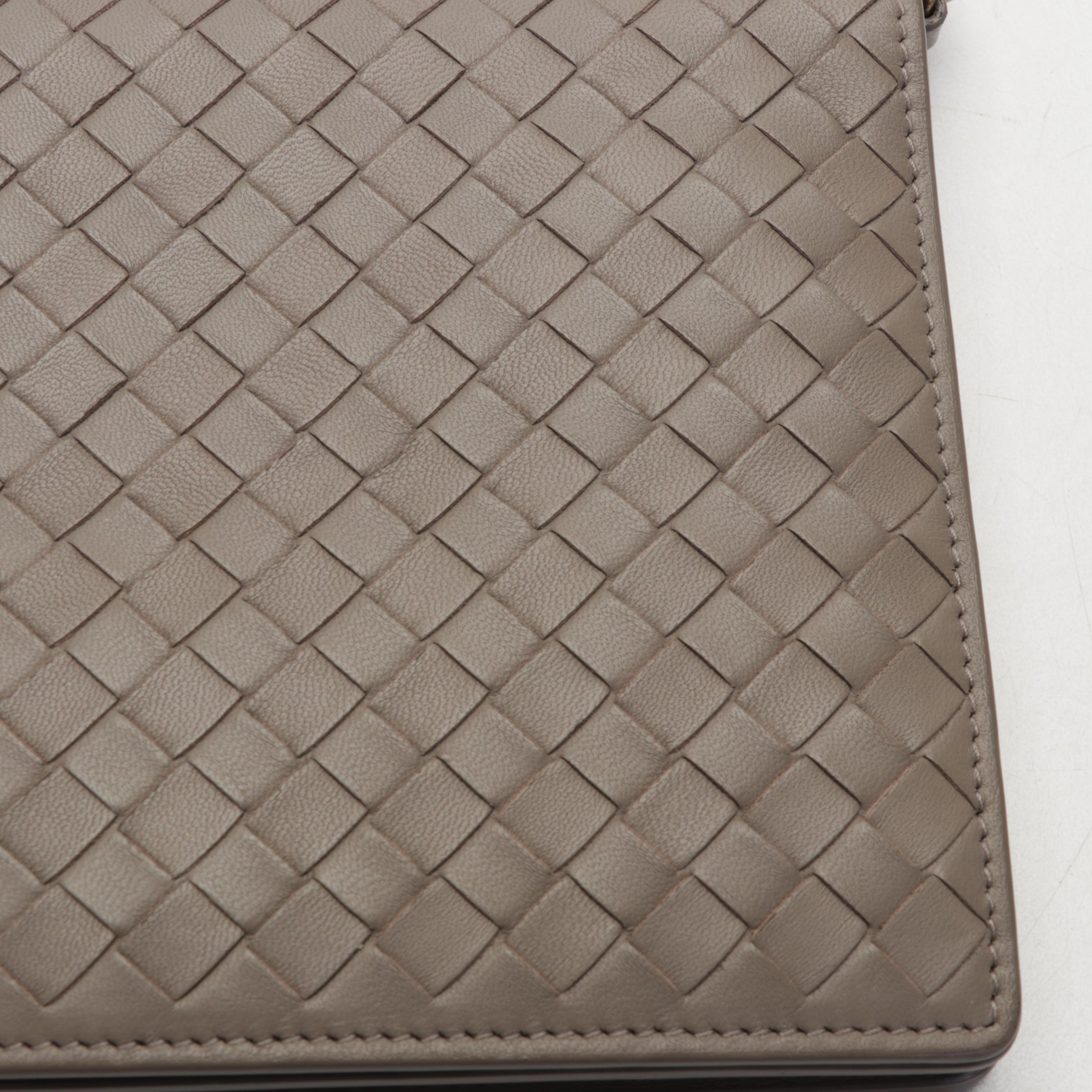 Bottega Veneta Flap Chain Wallet Crossbody in Intrecciato Nappa Leather