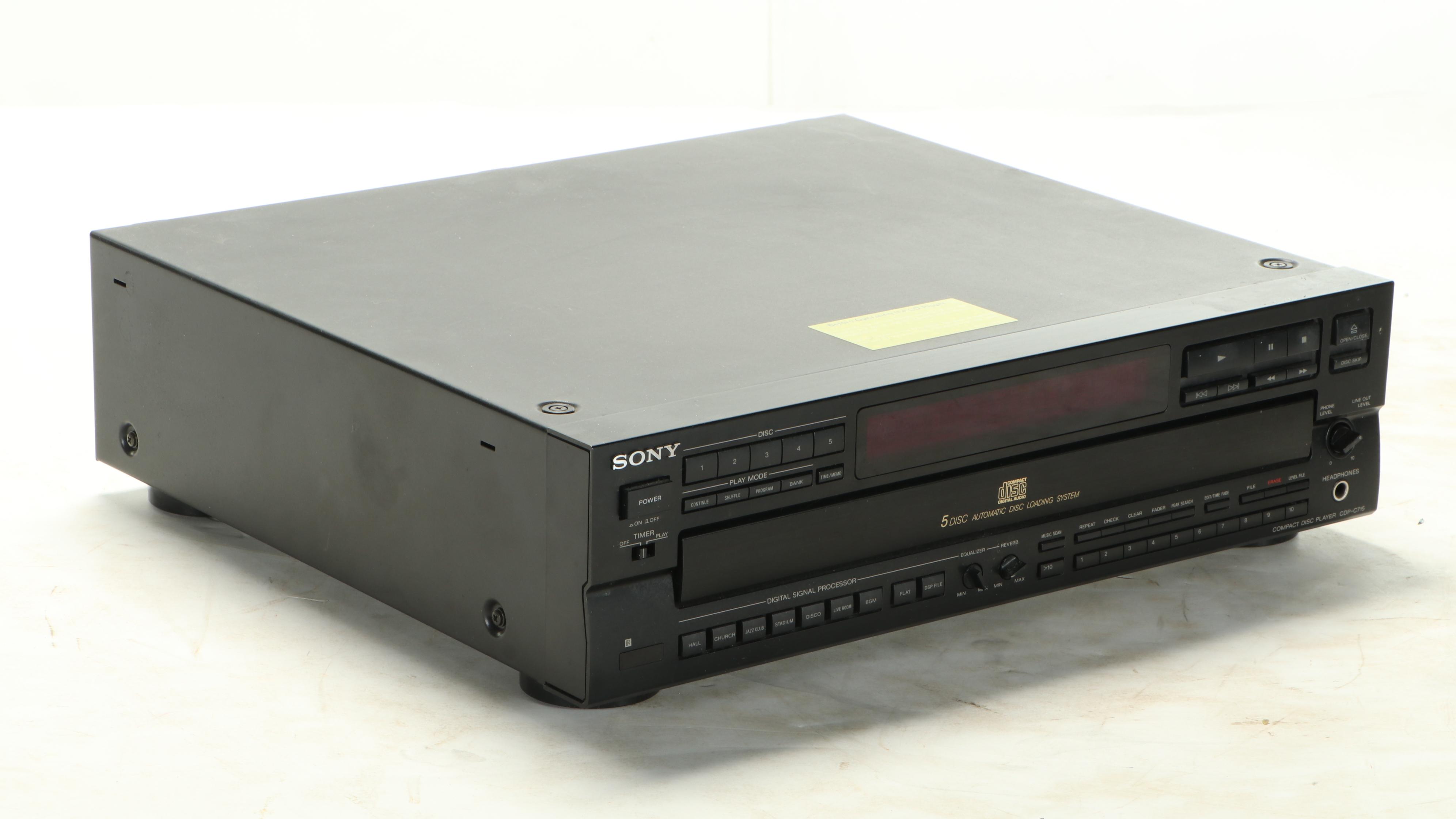 Sony CD Player with Onkyo AV Receiver and Accessories