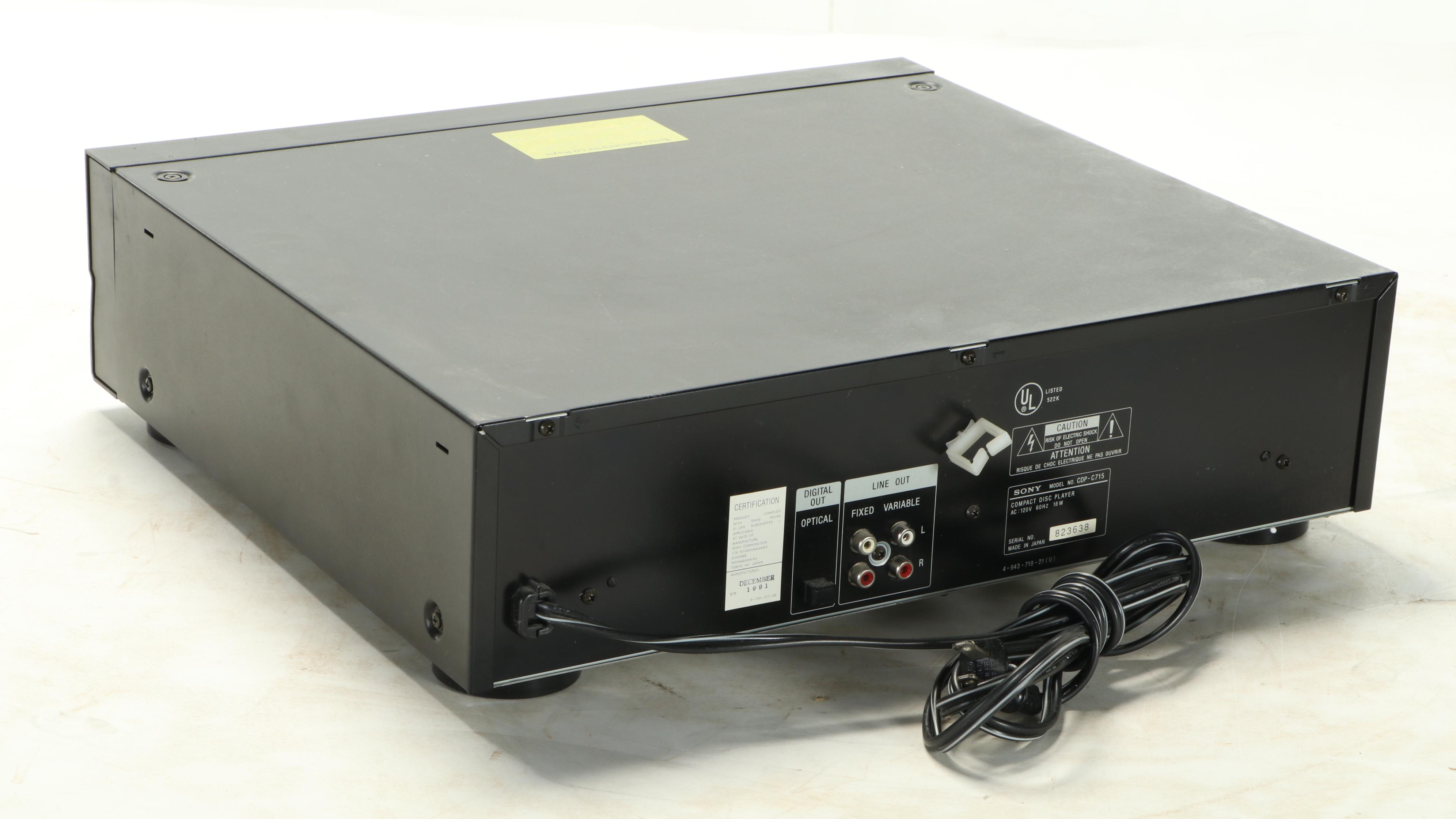 Sony CD Player with Onkyo AV Receiver and Accessories