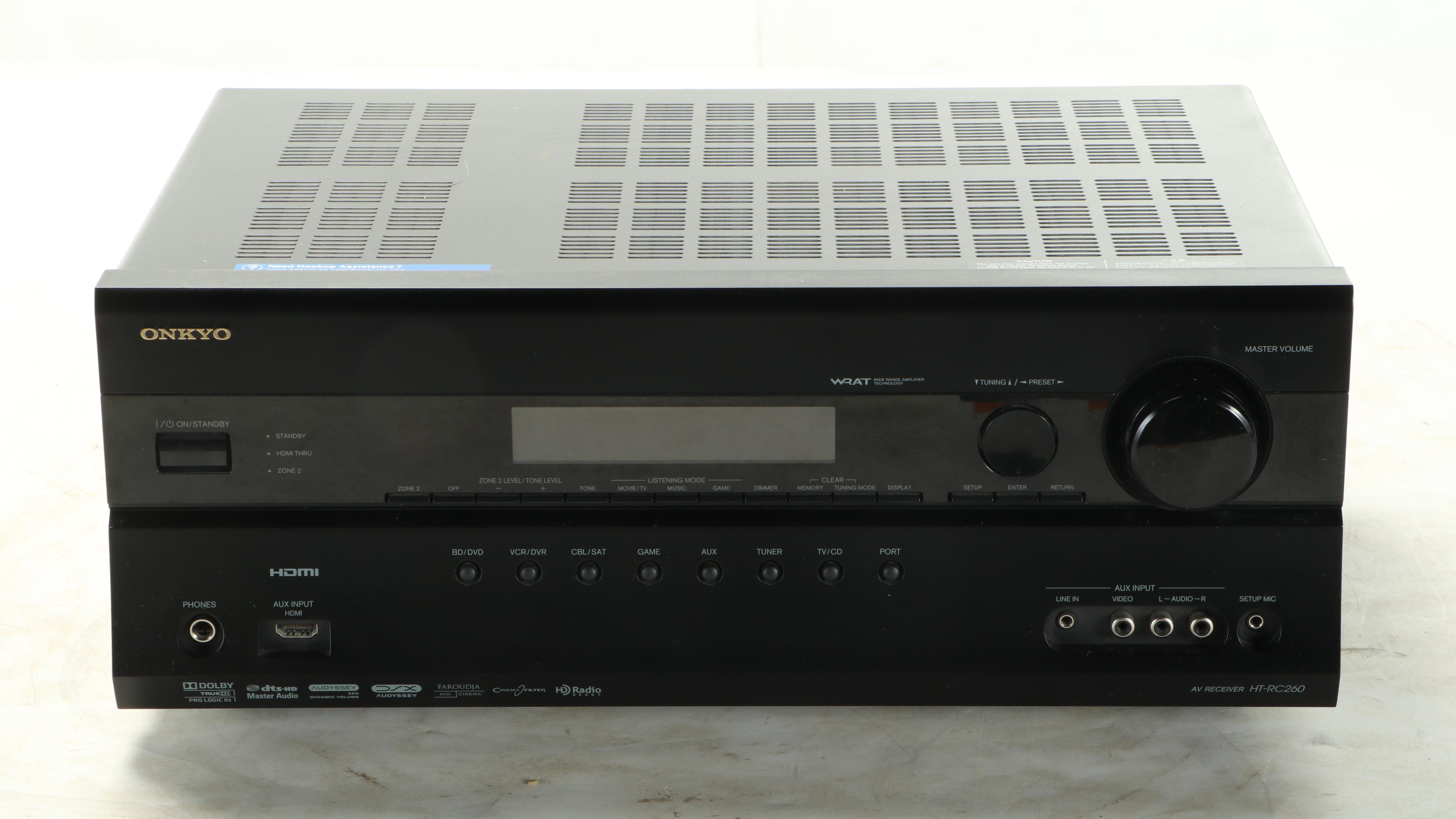 Sony CD Player with Onkyo AV Receiver and Accessories