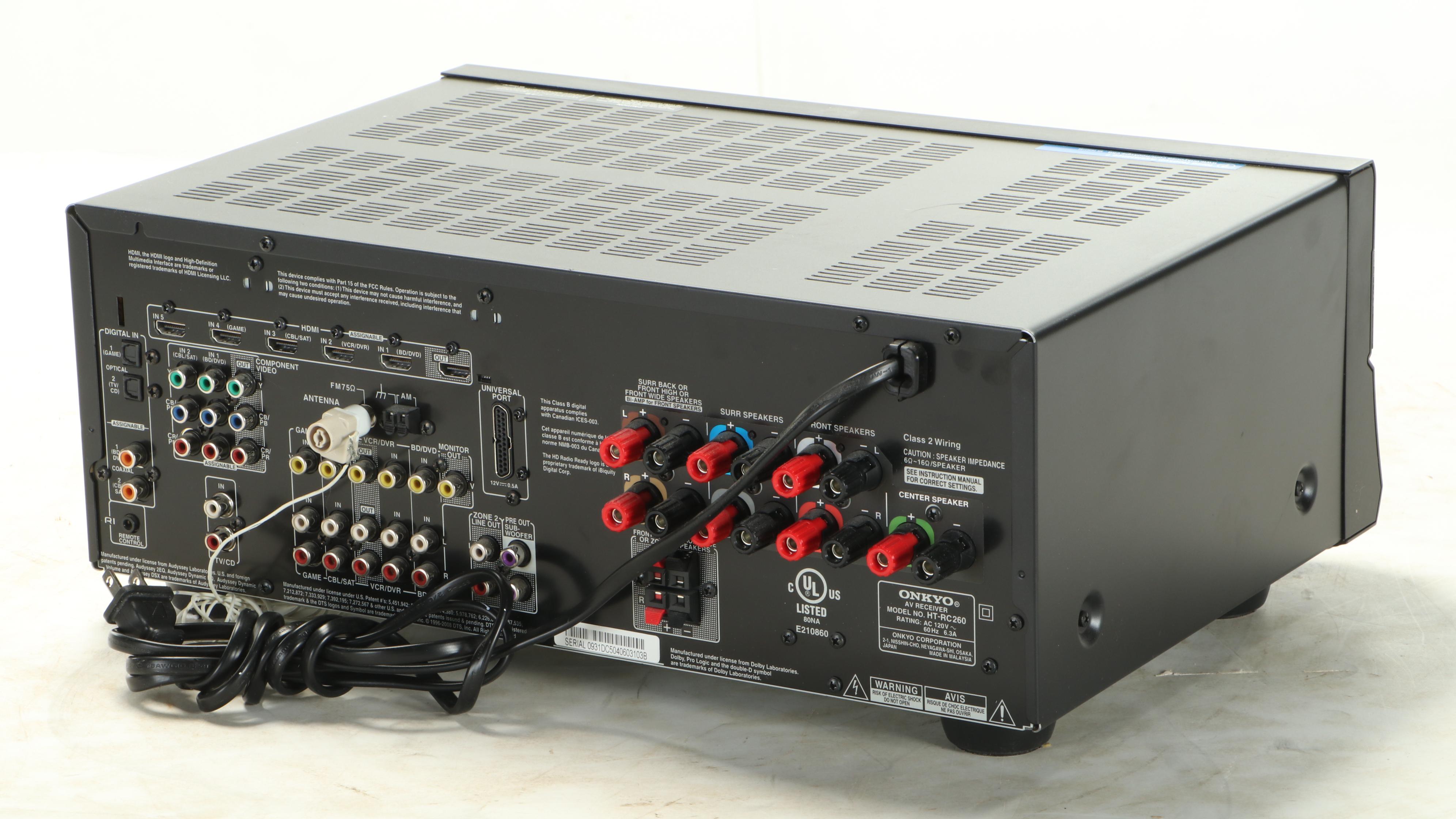 Sony CD Player with Onkyo AV Receiver and Accessories