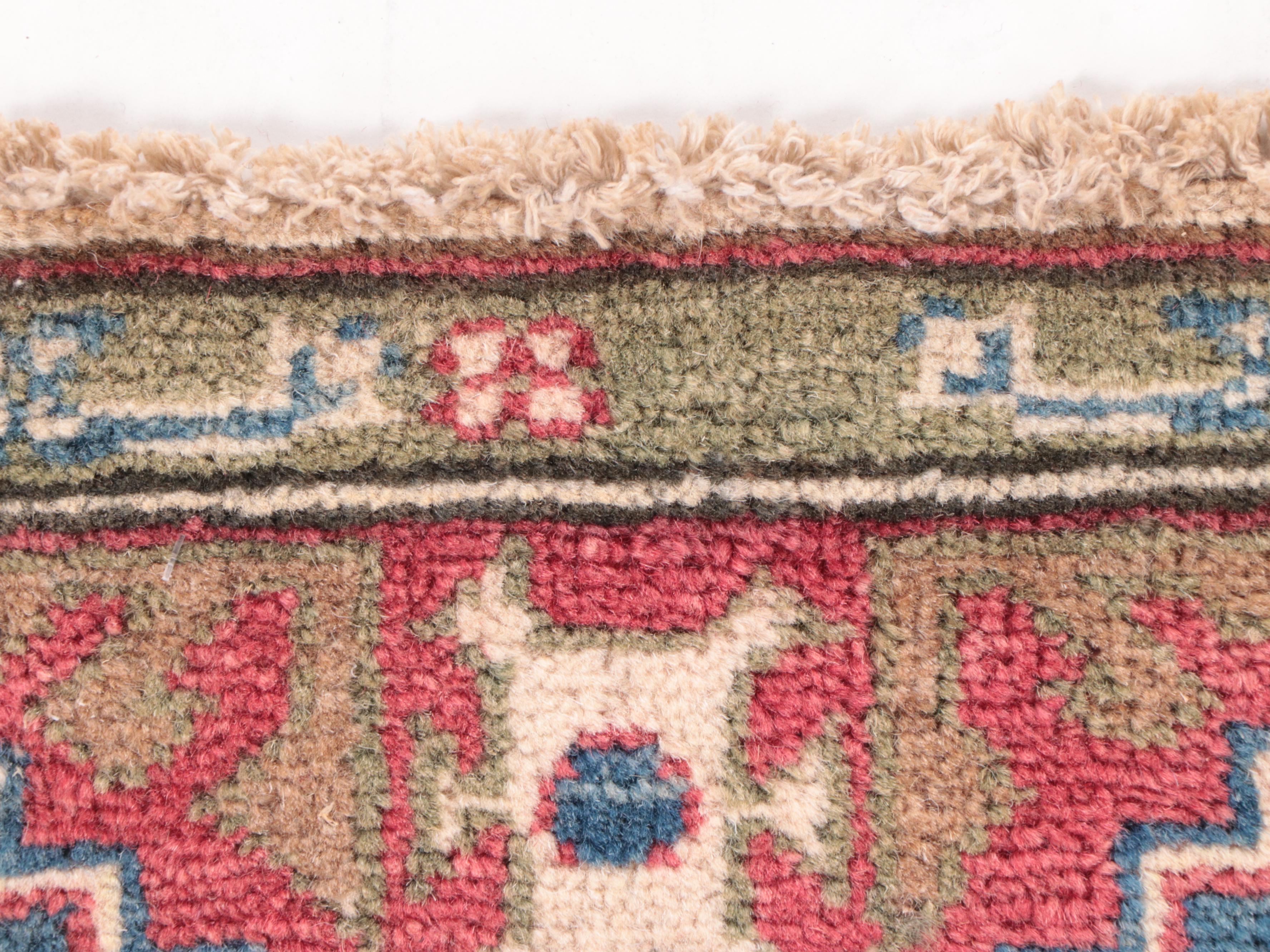 2'4 x 2'8 Hand-Knotted Afghan Kazak Accent Rug