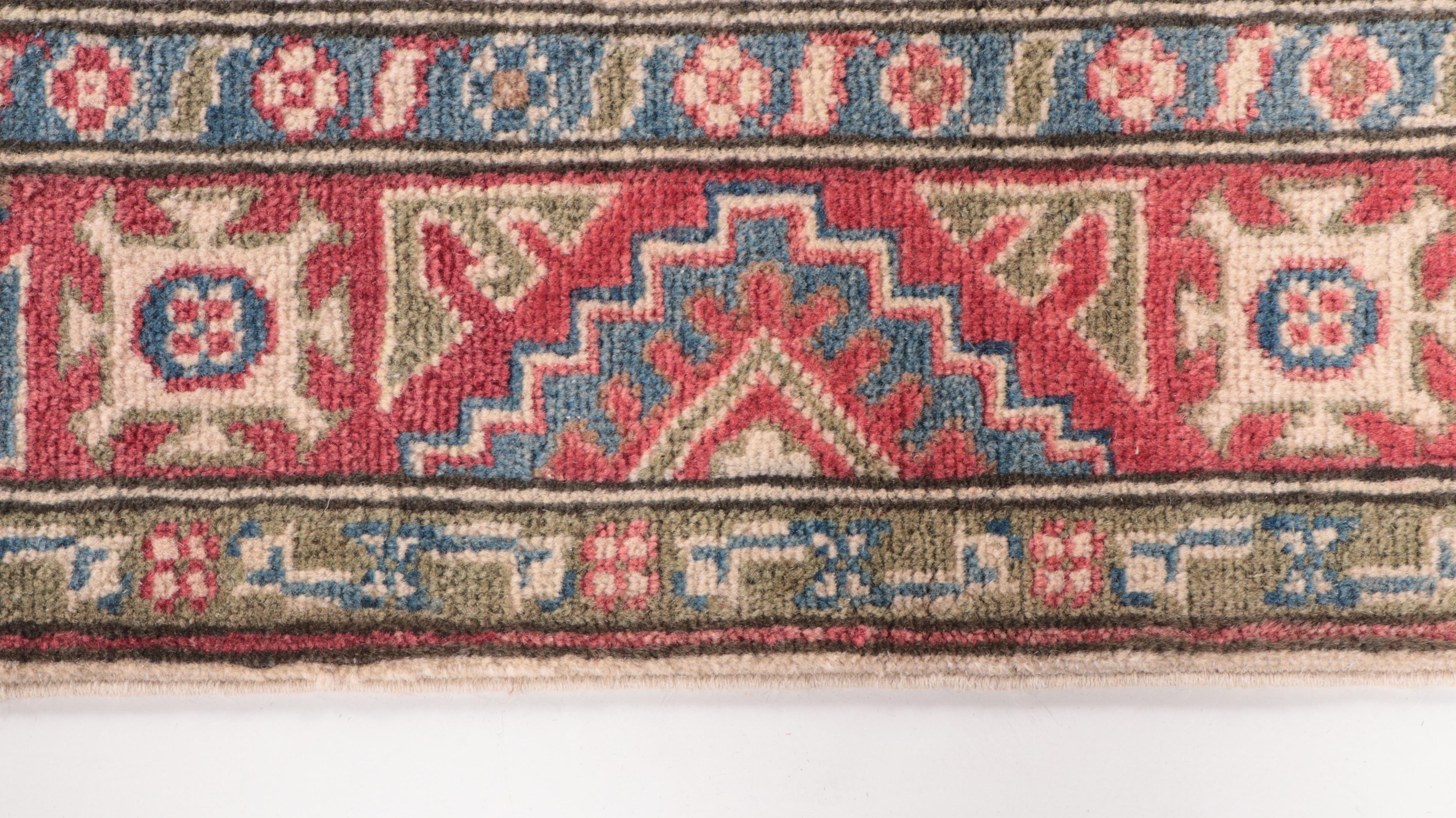 2'4 x 2'8 Hand-Knotted Afghan Kazak Accent Rug