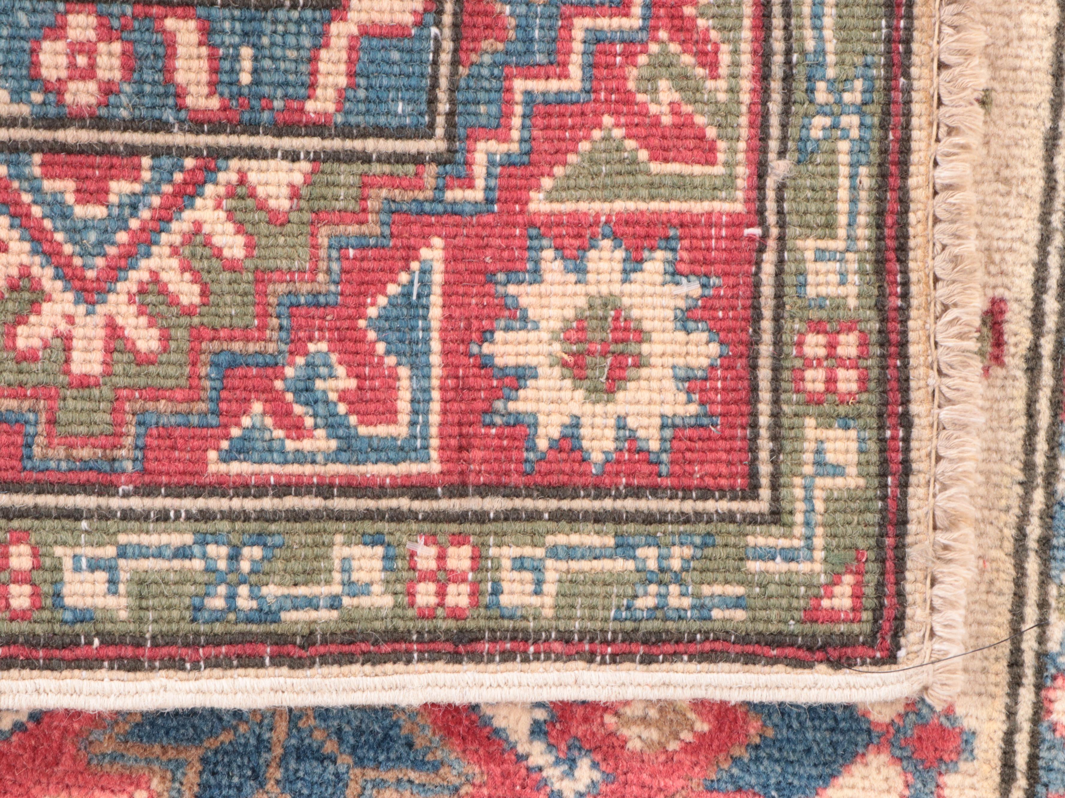 2'4 x 2'8 Hand-Knotted Afghan Kazak Accent Rug