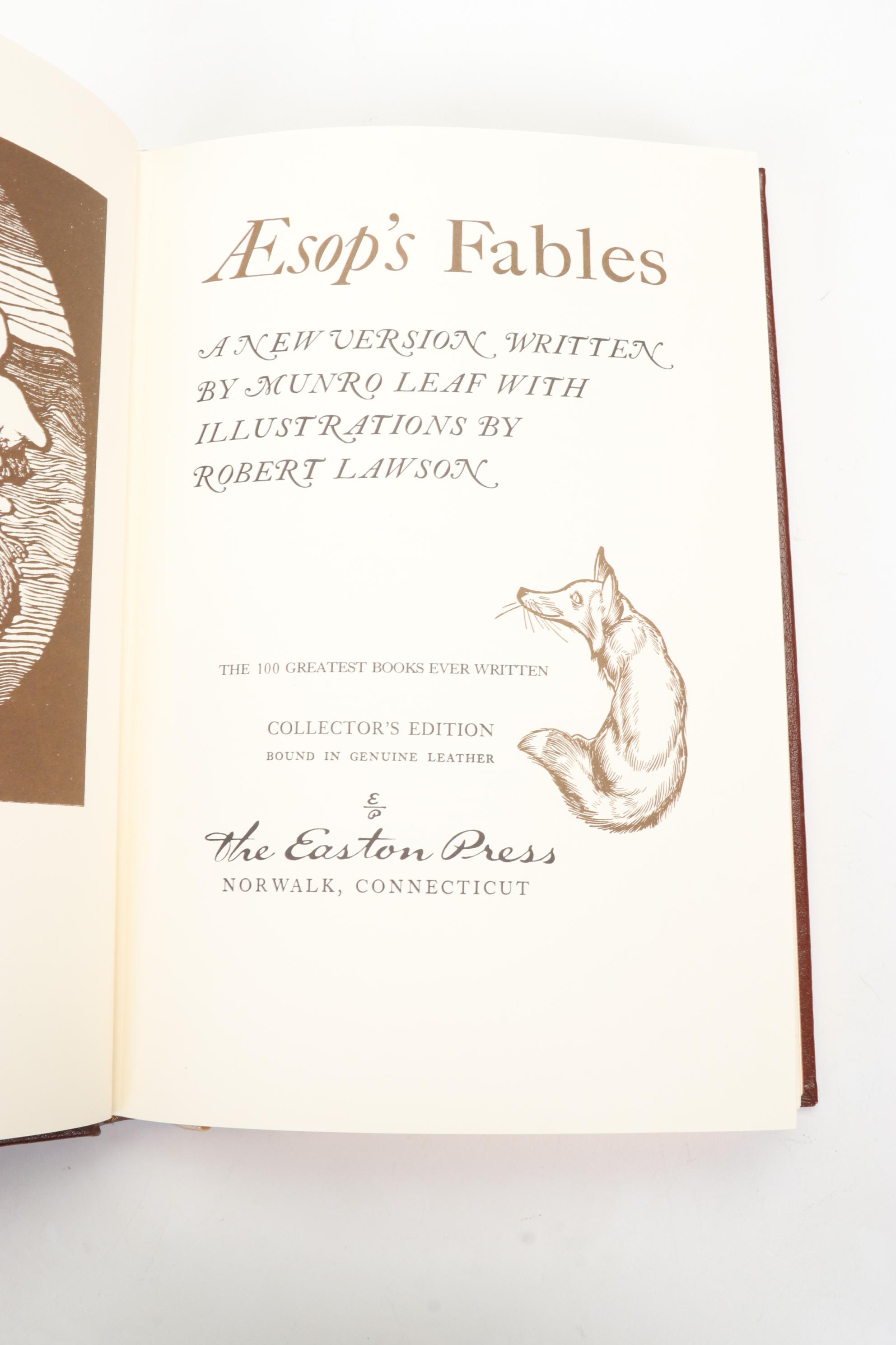 Easton Press Greek and Roman Classics Including Plato, Aristotle, and Æsop