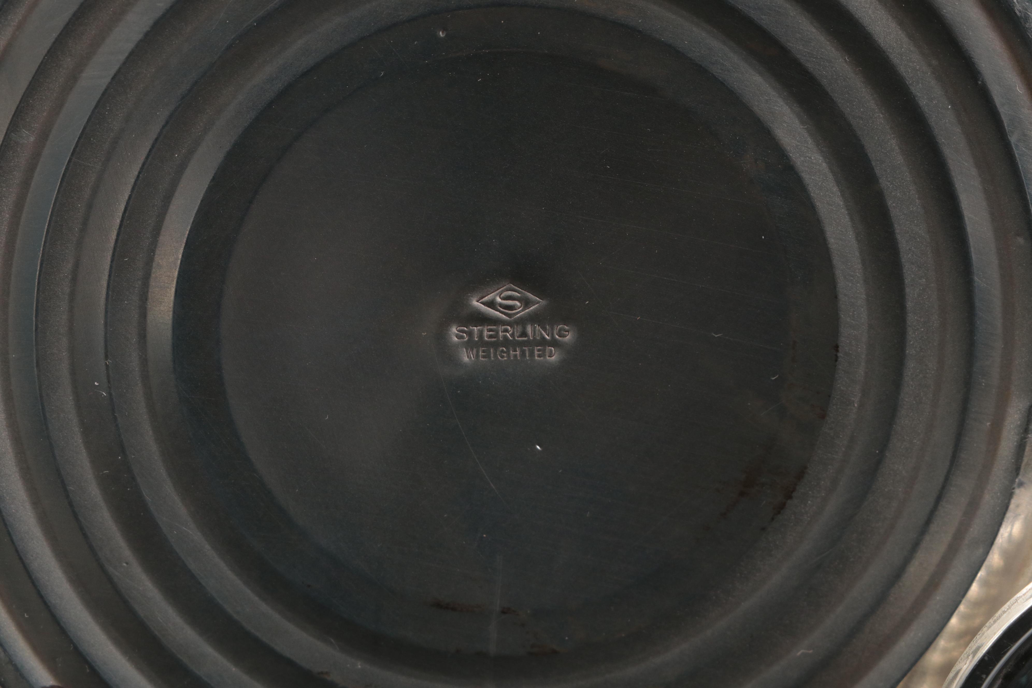 Schweitzer Silver Co. Sterling Silver Candlesticks with Empire Sterling Shakers