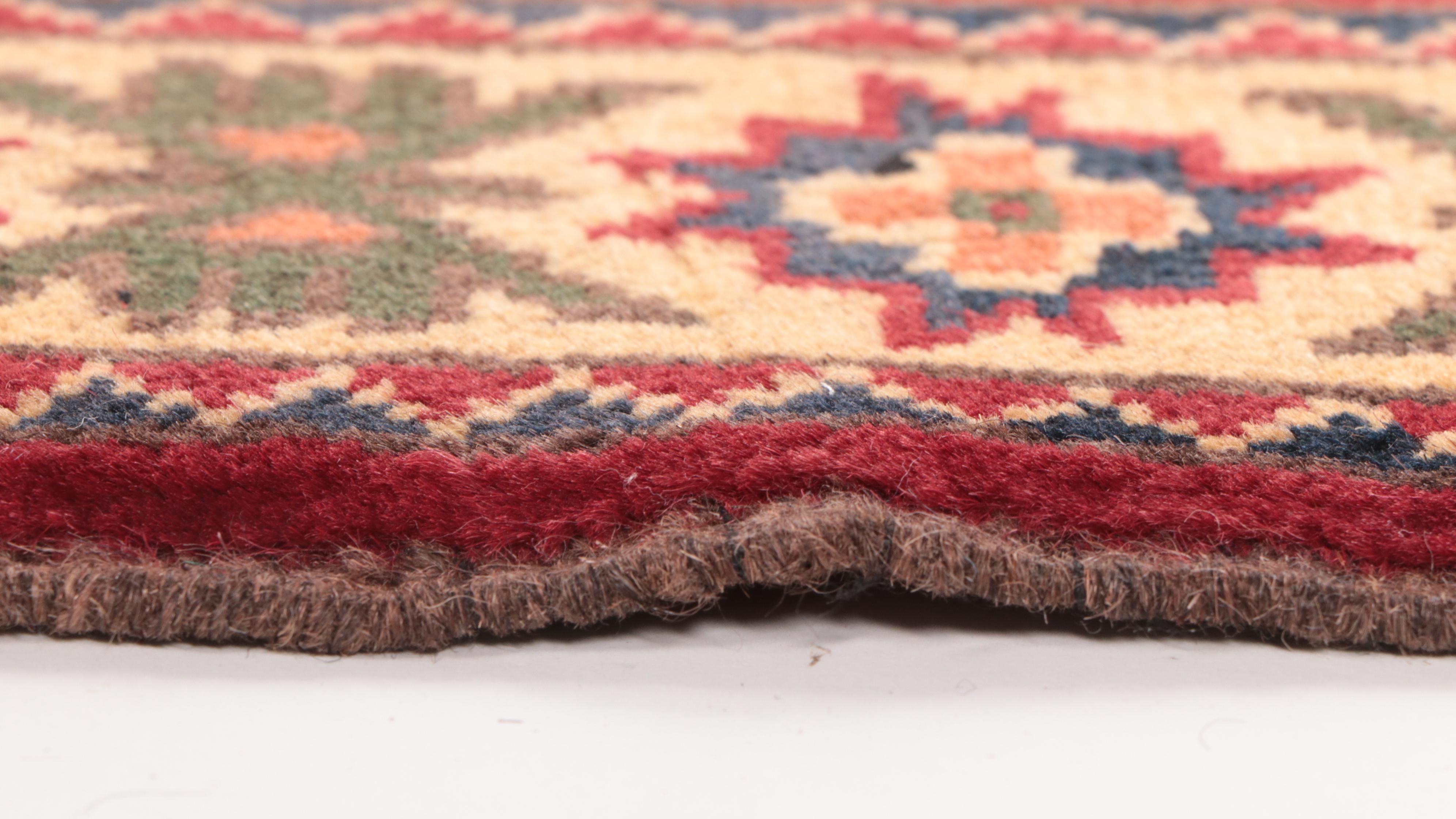 2'6 x 4' Hand-Knotted Afghan Kazak Accent Rug