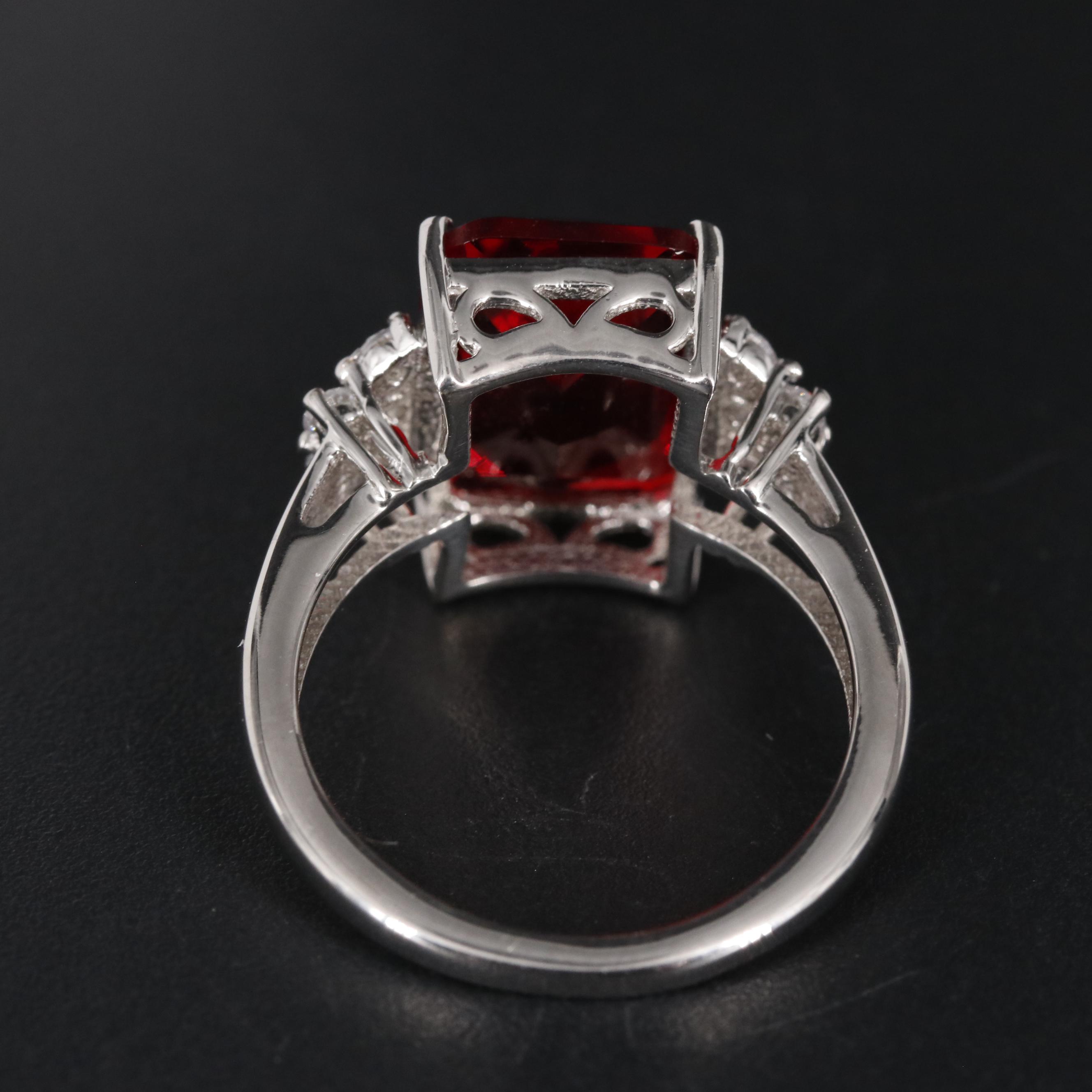 Sterling Ruby and Cubic Zirconia Ring