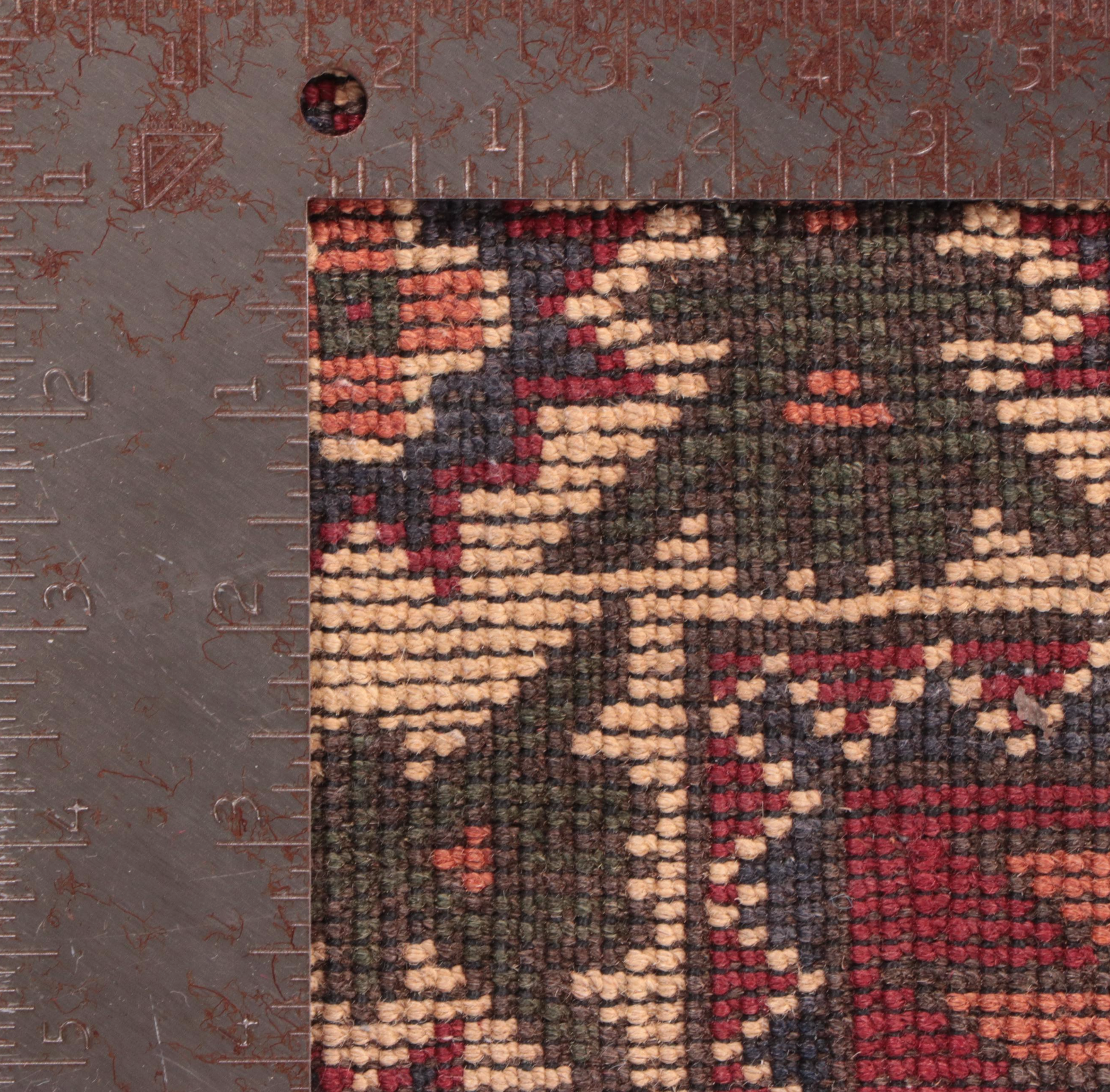 2'6 x 4' Hand-Knotted Afghan Kazak Accent Rug