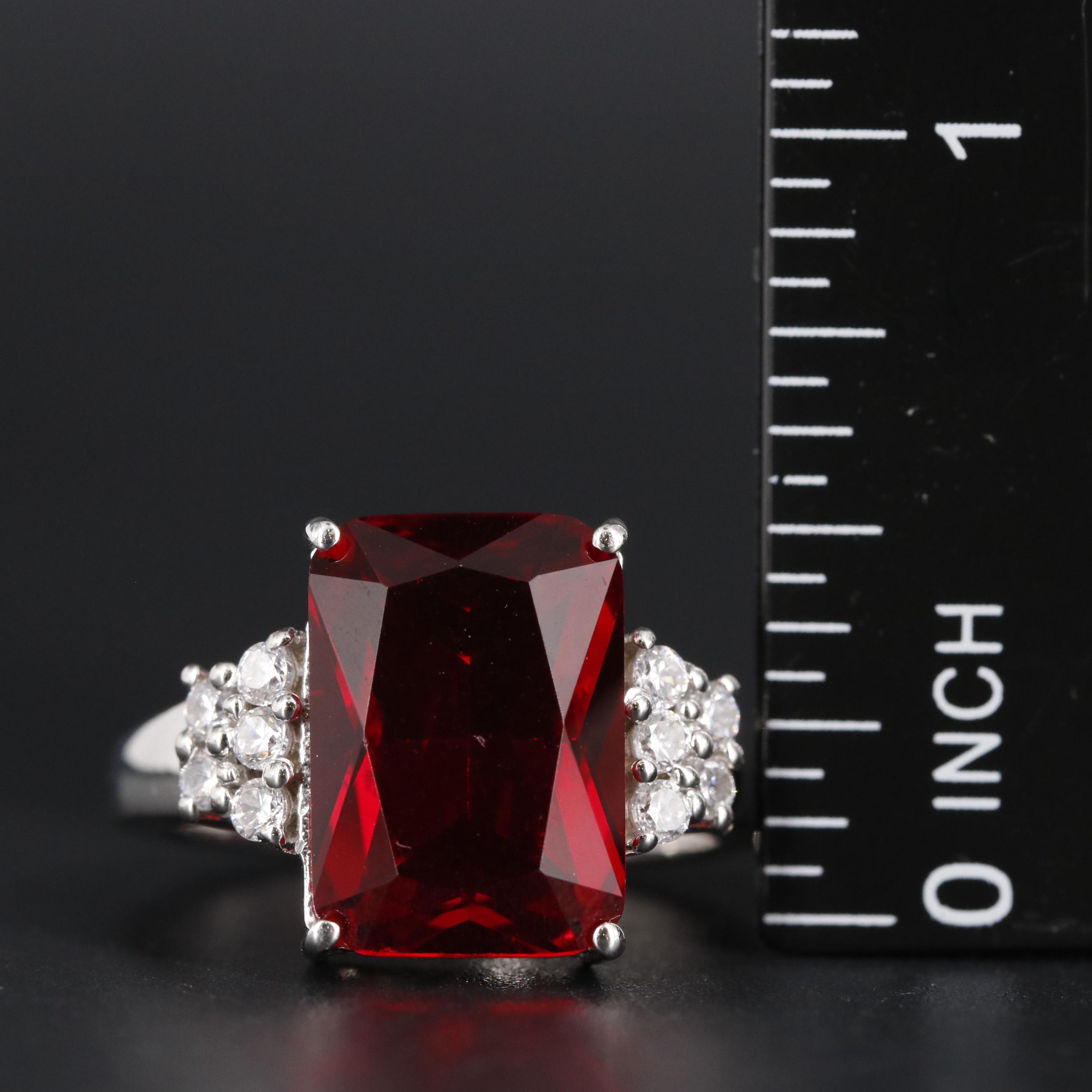 Sterling Ruby and Cubic Zirconia Ring