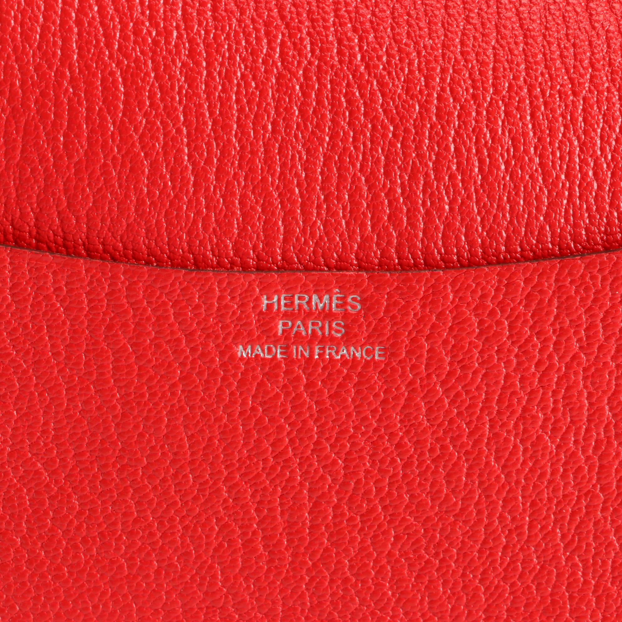 Hermès Simple Agenda Cover in Red Mysore Goatskin Leather w/Box