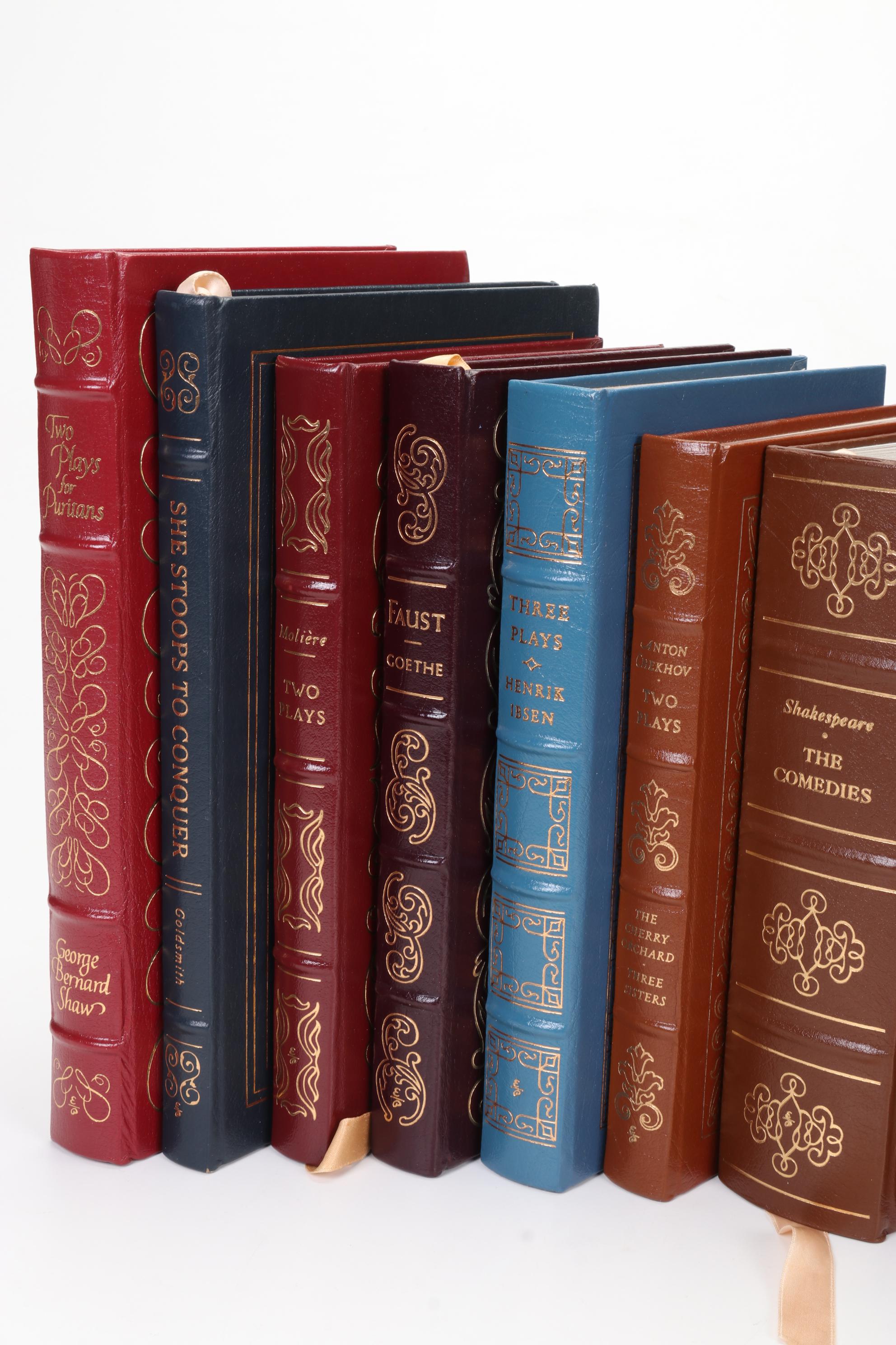 Easton Press Classic Plays Including Shakespeare, Goldsmith, Chekhov, and More