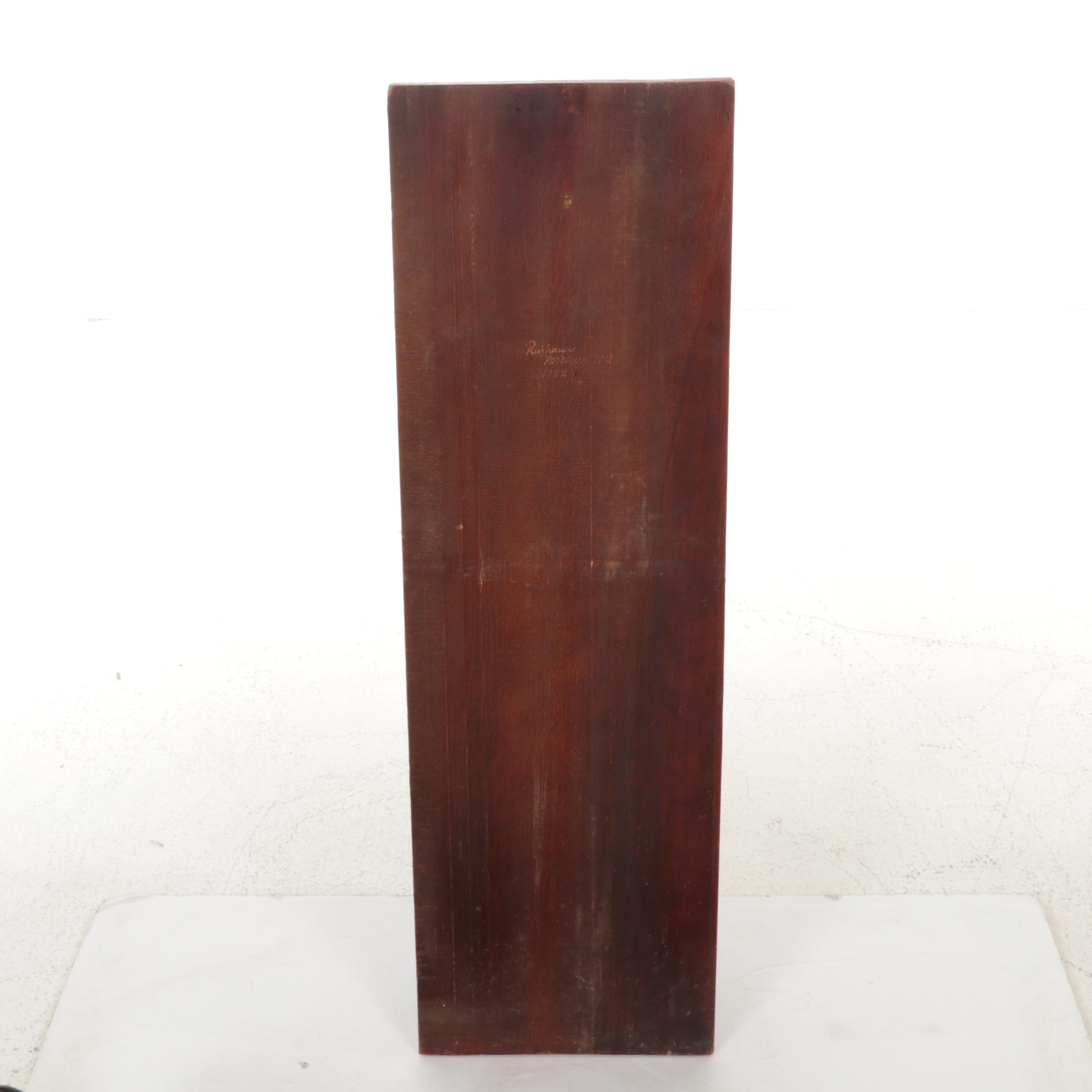 Maori Waka Carved Wood War Canoe, Other Carved Wood Panel with Abalone Inlay