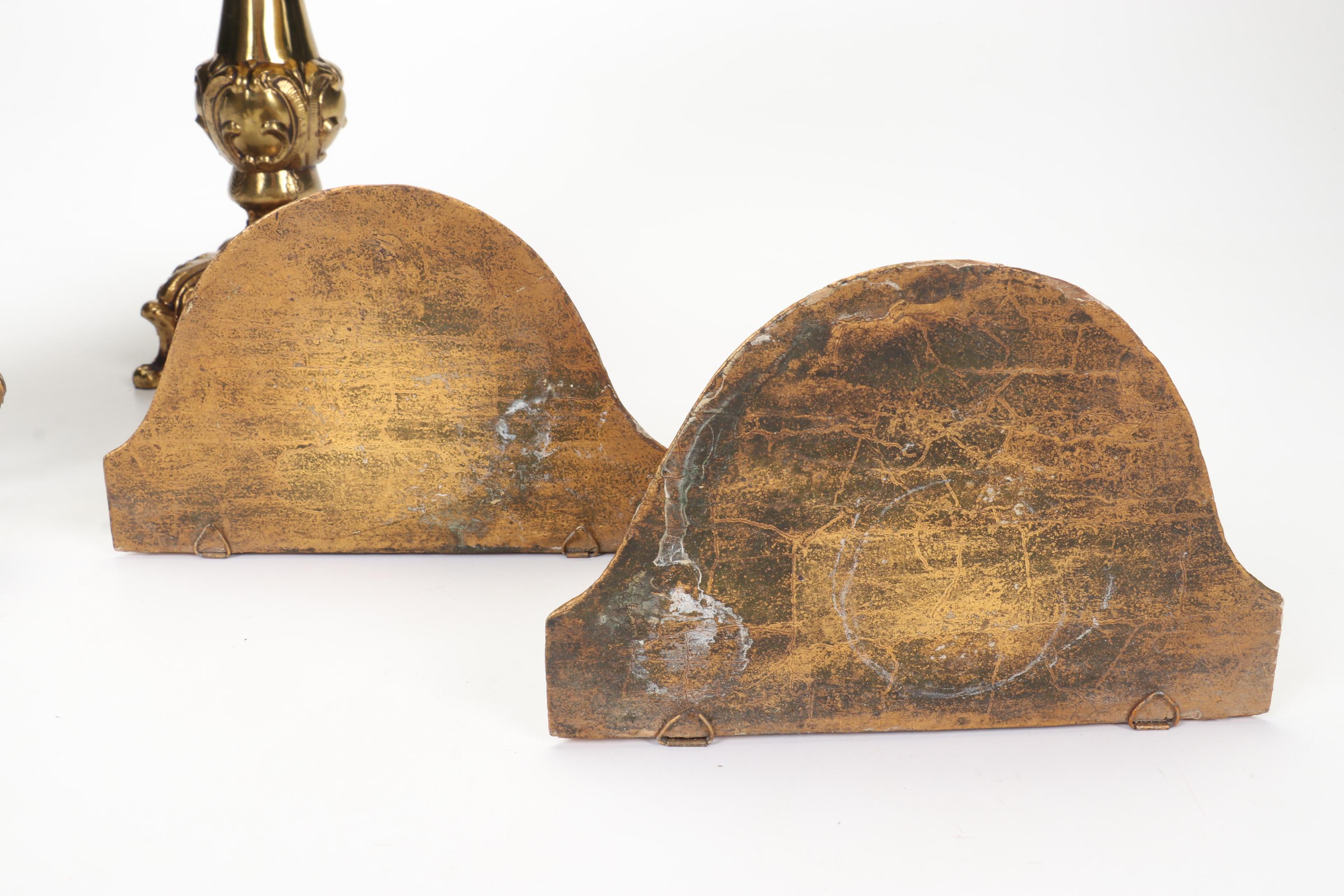 Rococo Style Mirrored Sconce and Compote with Other Wall Shelves