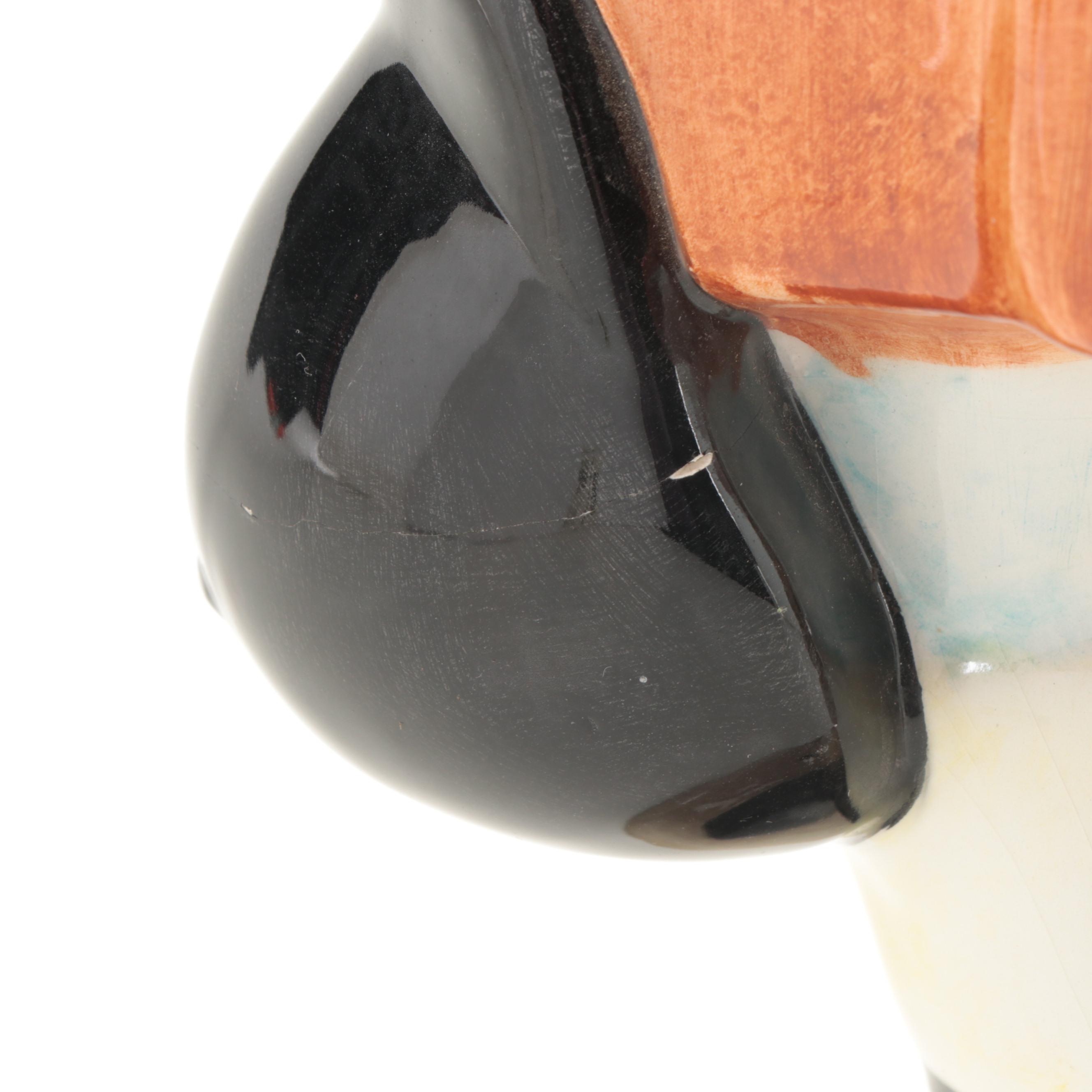 Ceramic Equestrian Beagle Figurine