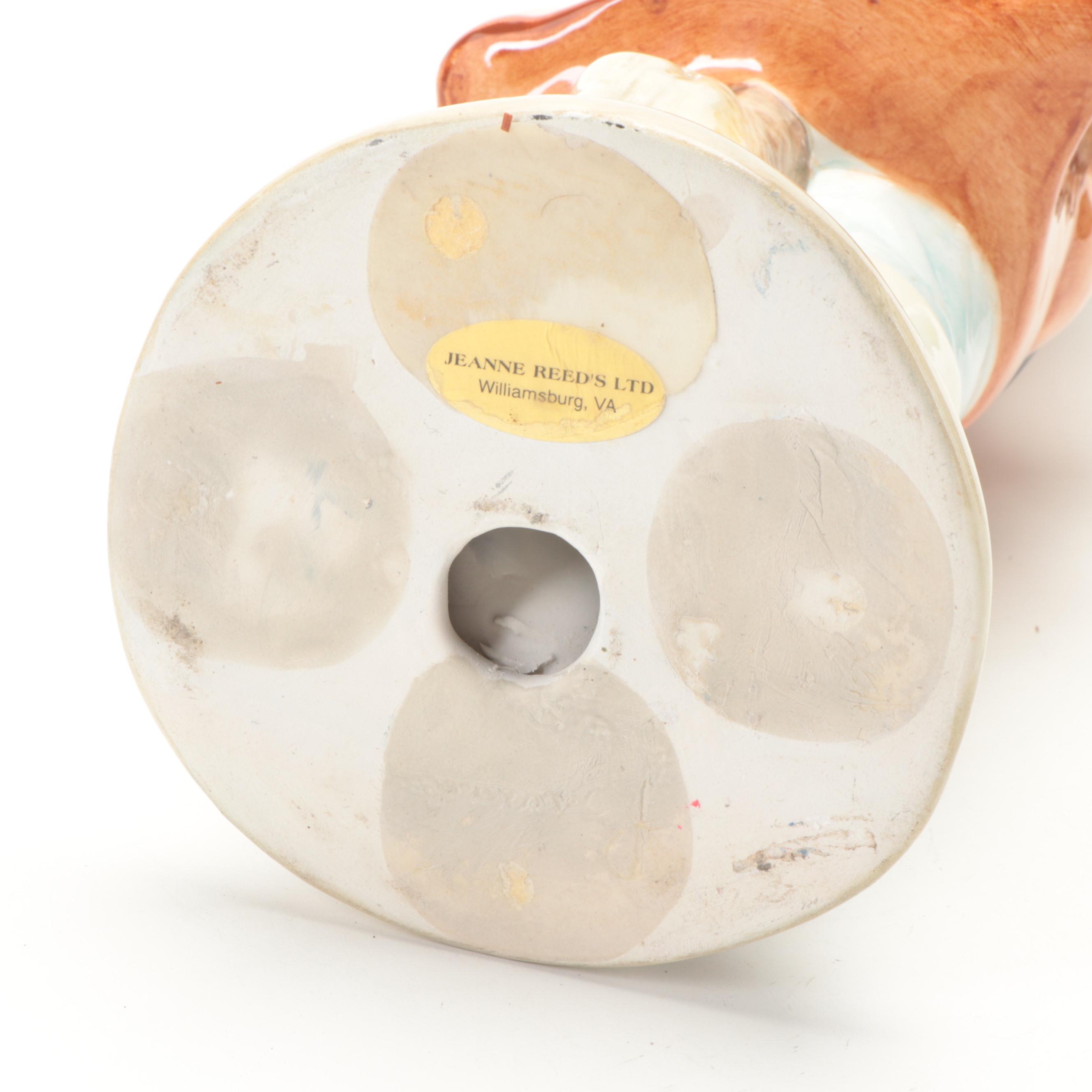 Ceramic Equestrian Beagle Figurine