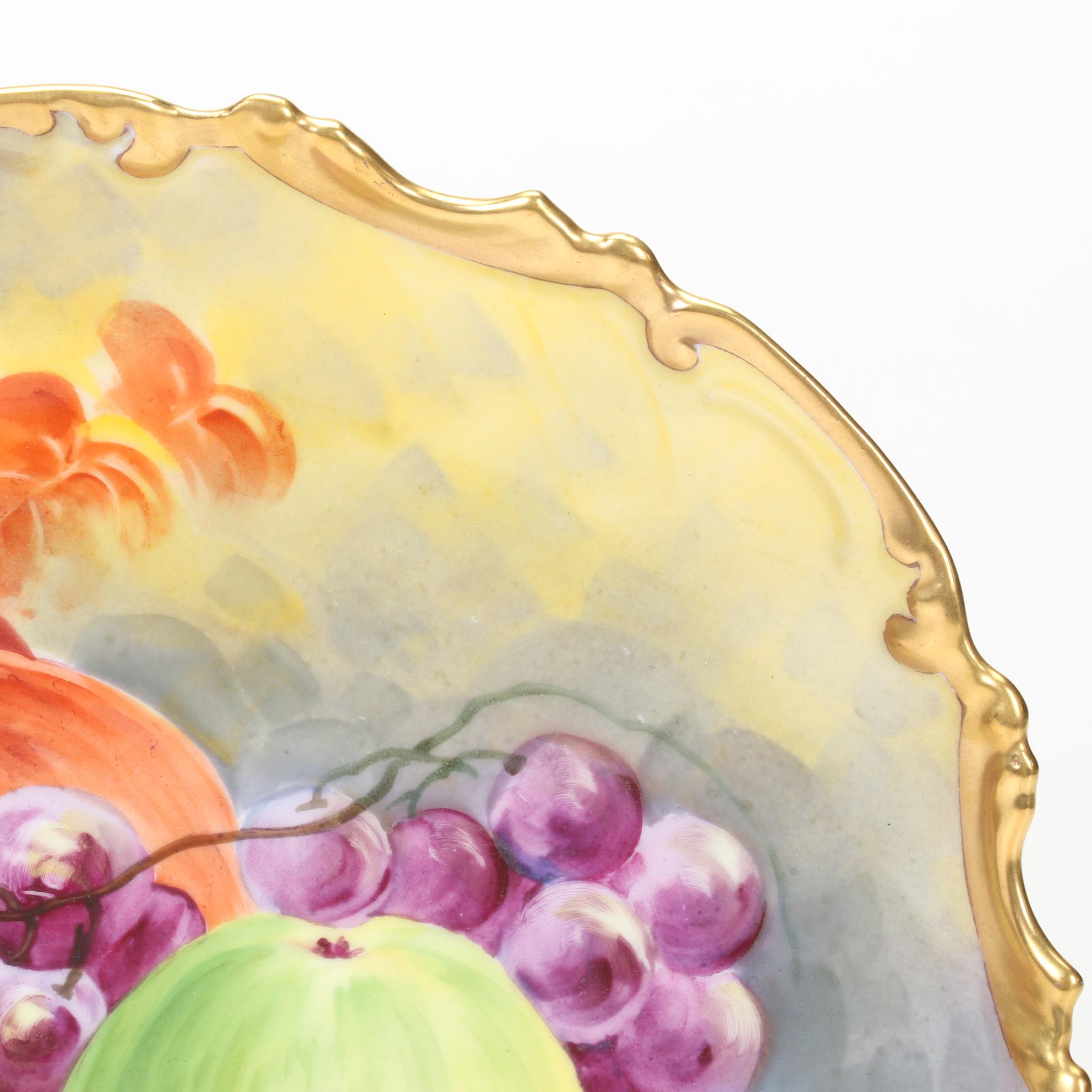 Jean Pouyat Man of the North Tankard with Dragon Handle and Other Limoges Plate