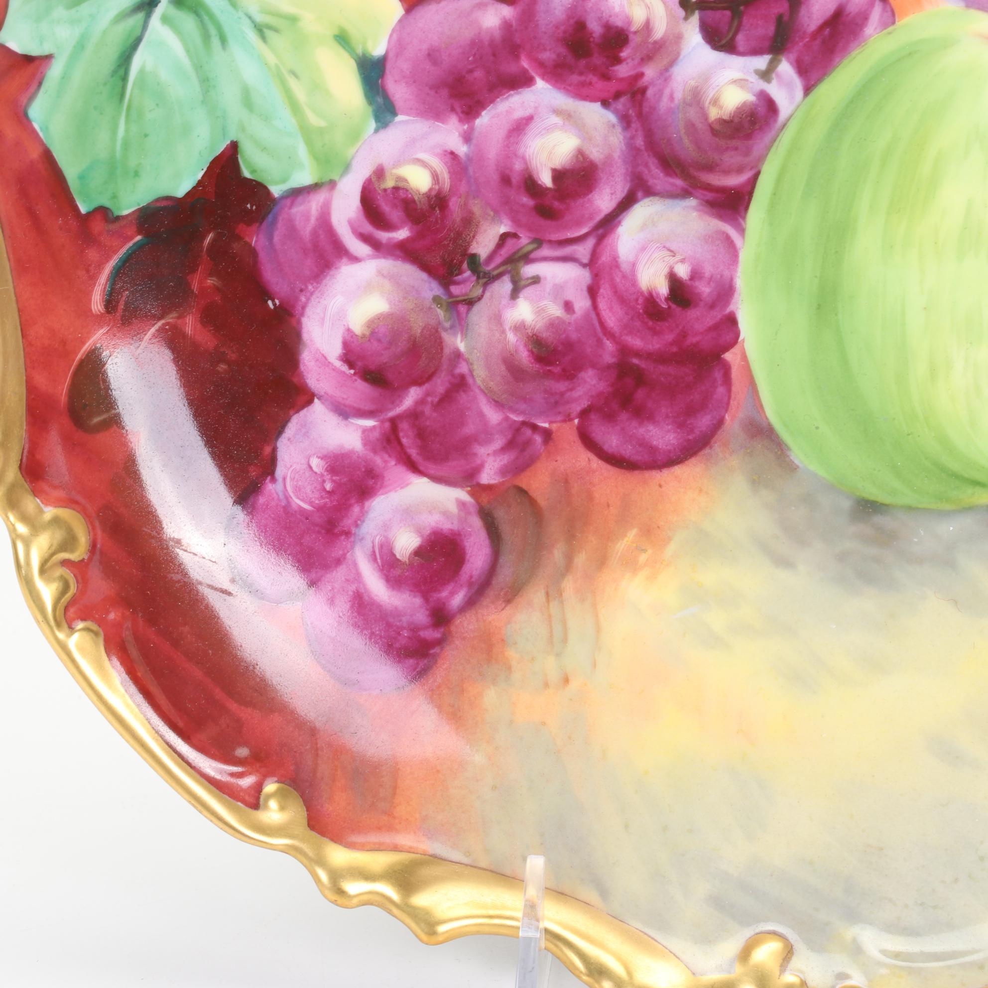 Jean Pouyat Man of the North Tankard with Dragon Handle and Other Limoges Plate