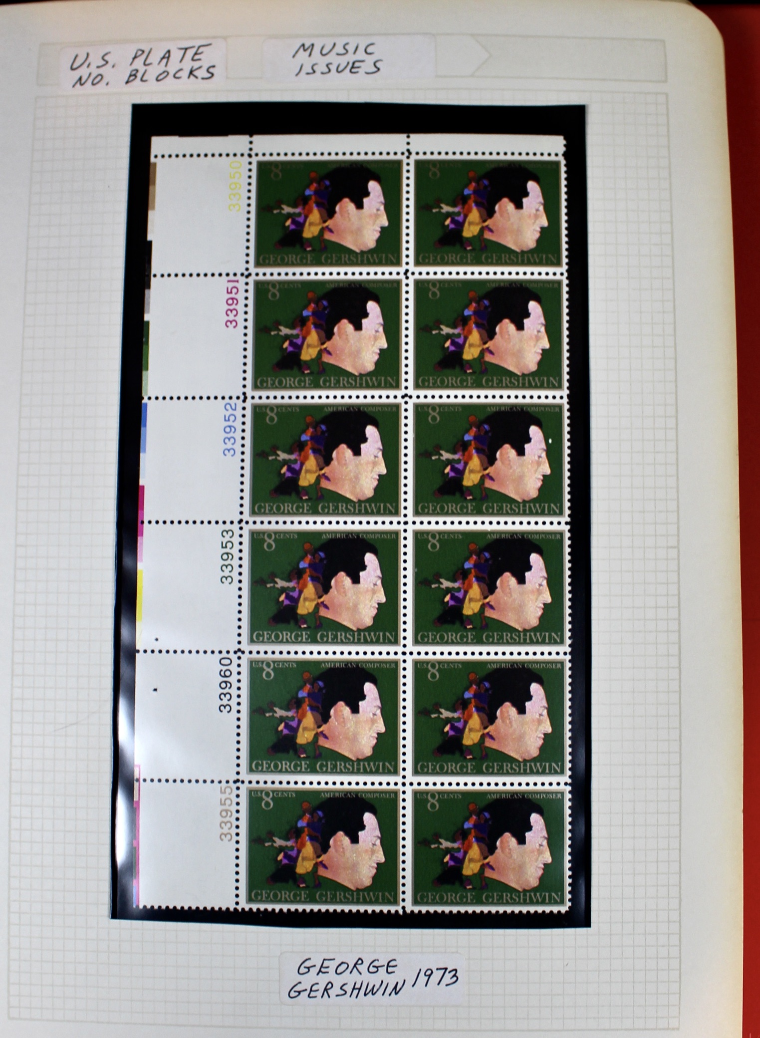 U.S. Plate Block Collection Featuring 260 Plate Blocks