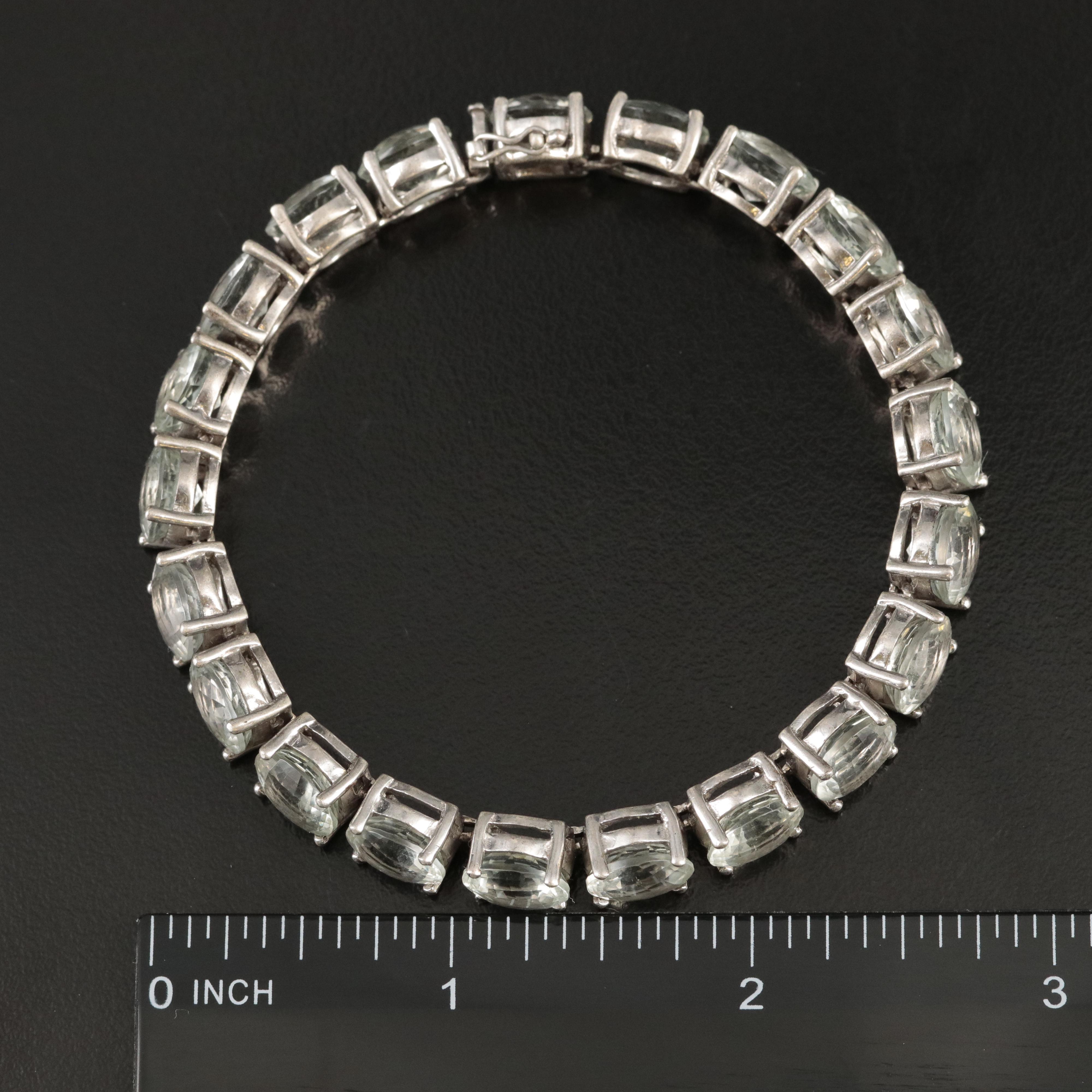 Sterling Prasiolite Bracelet