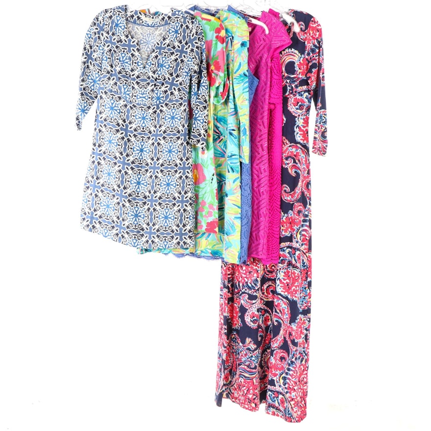 Boden Linen Woodblock Print Dress with Lilly Pulitzer Lace and Print Dresses