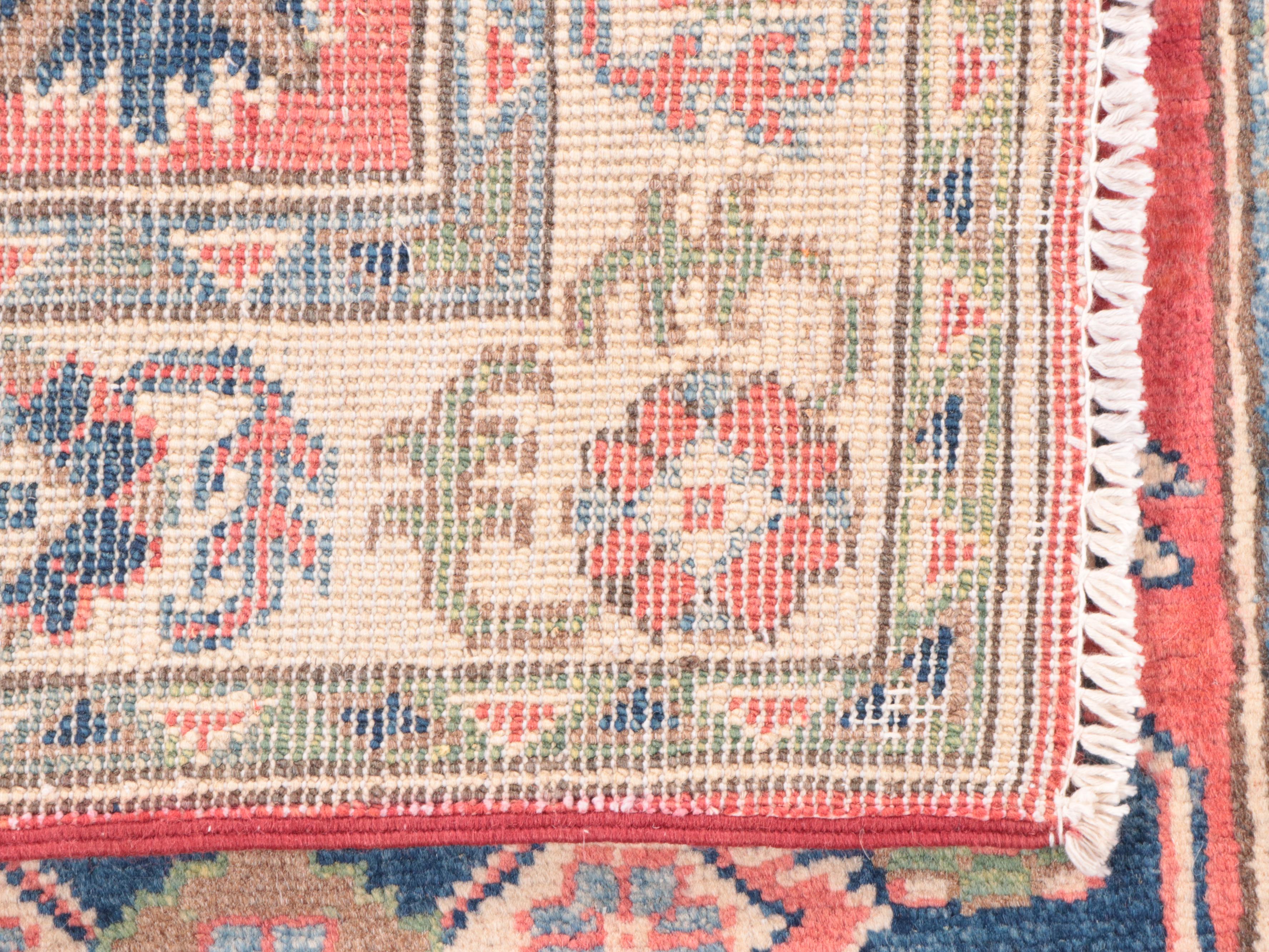 2'6 x 4' Hand-Knotted Afghan Kazak Accent Rug
