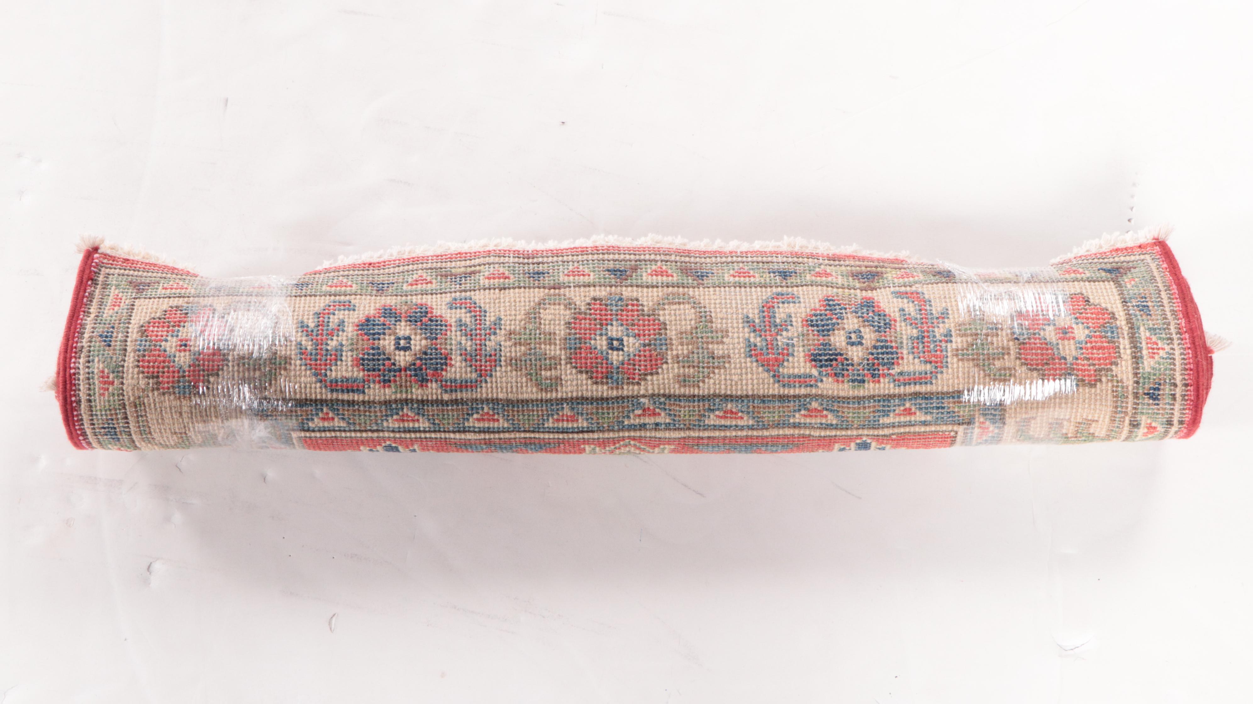 2'6 x 4' Hand-Knotted Afghan Kazak Accent Rug