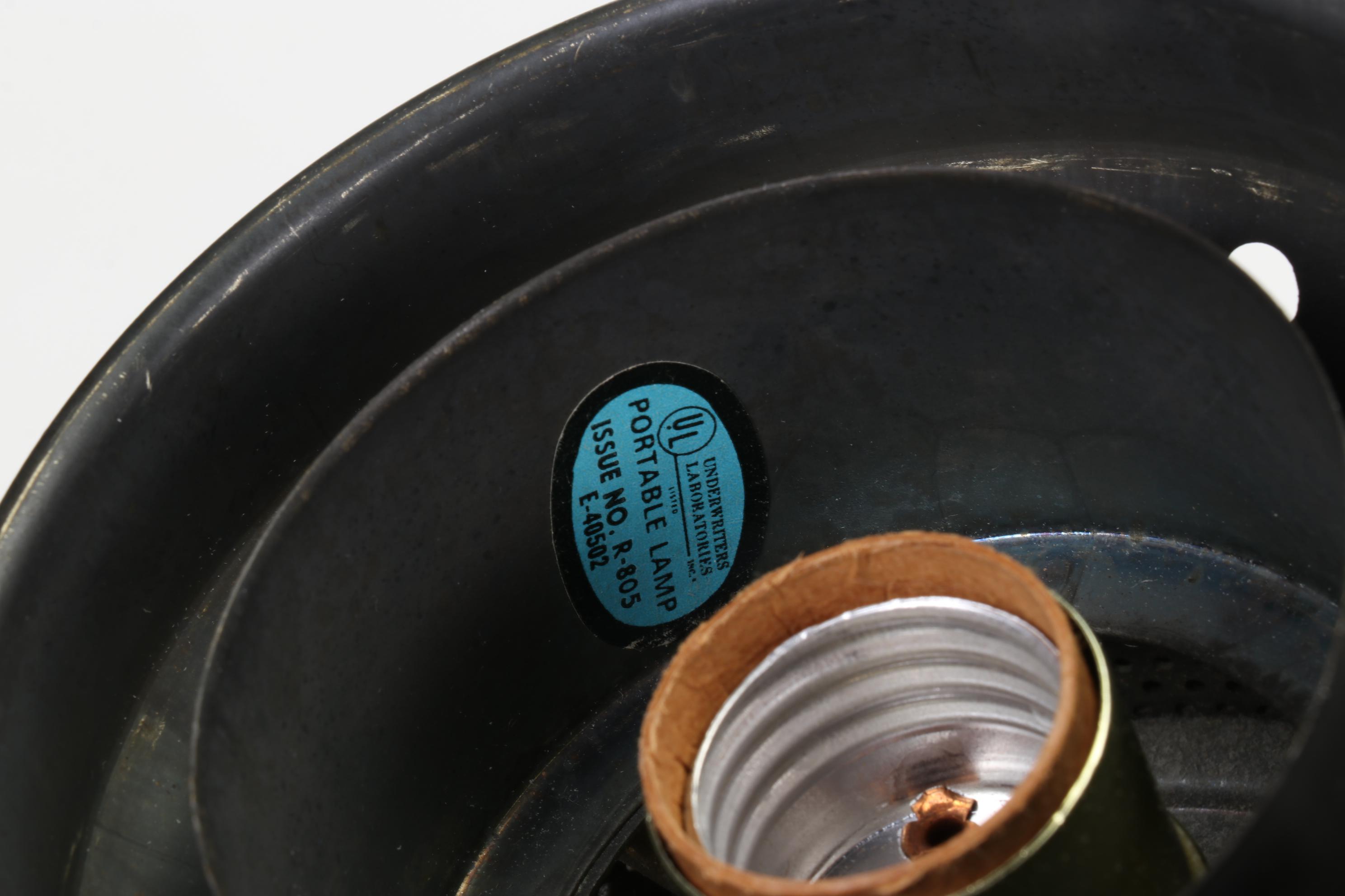 Fenton Hand-Painted Signed Custard Glass Boudoir Lamp, 1978