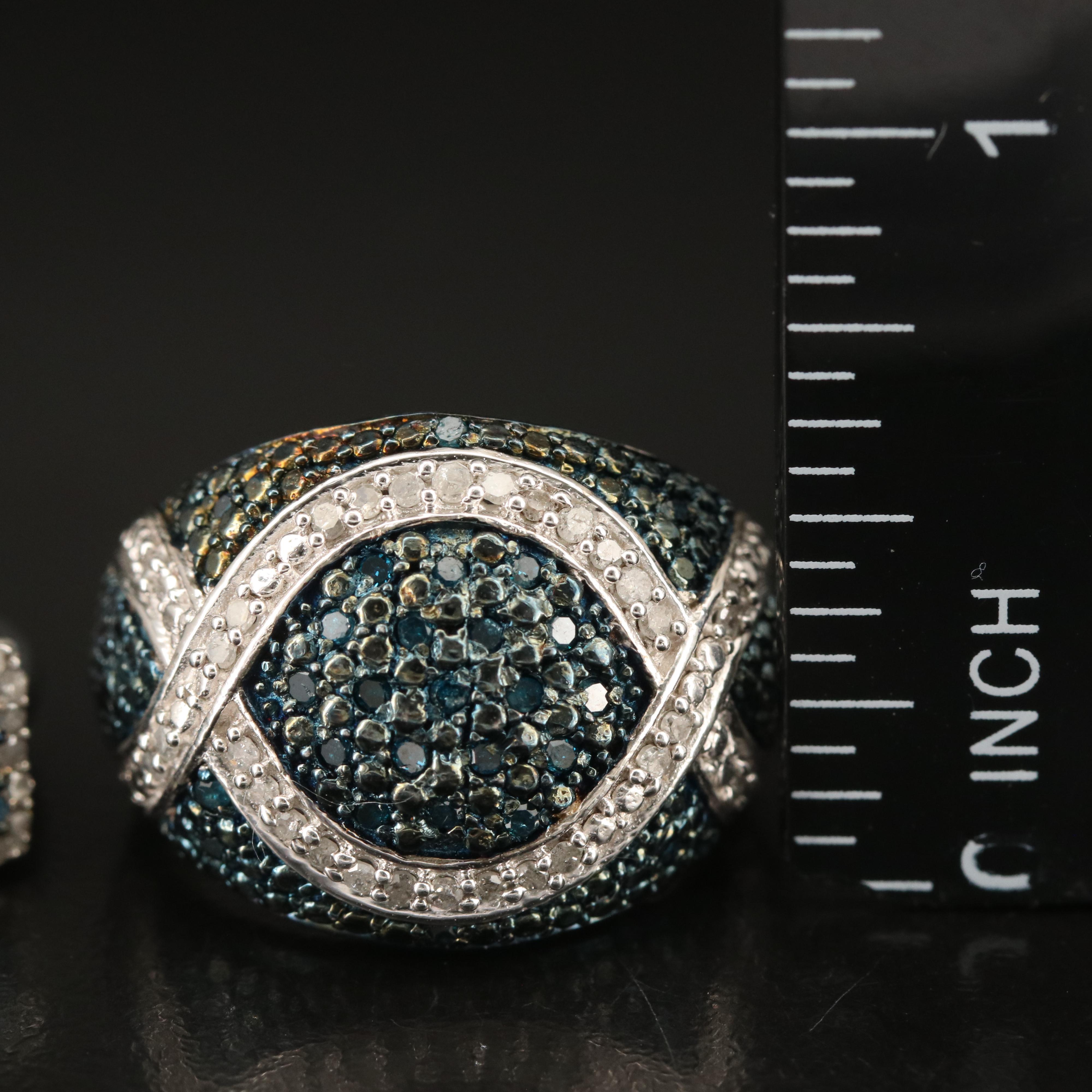 Sterling Pavé Diamond Rings