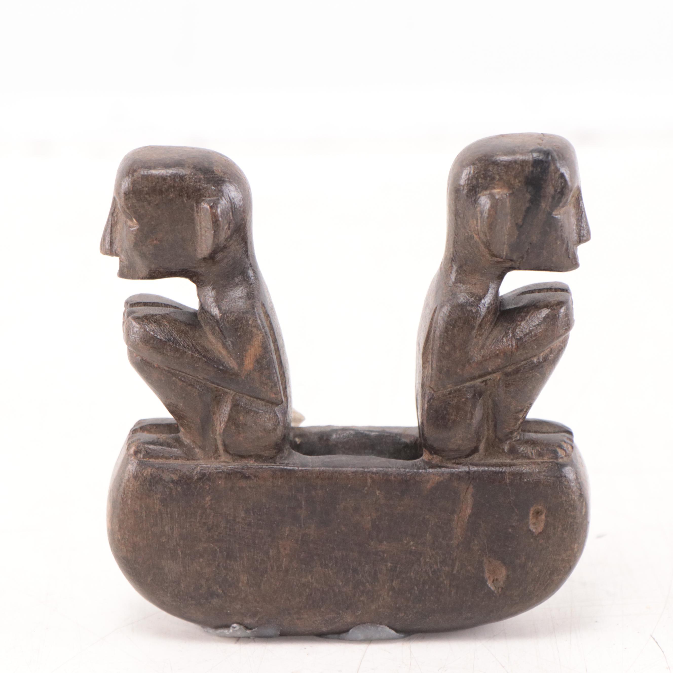 Philippine Bulul Carved Wooden Gong Handles