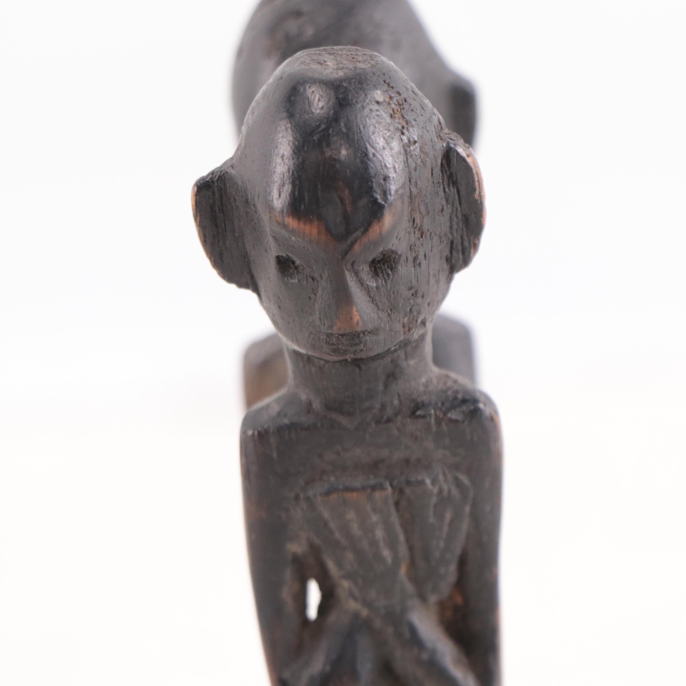 Philippine Bulul Carved Wooden Gong Handles