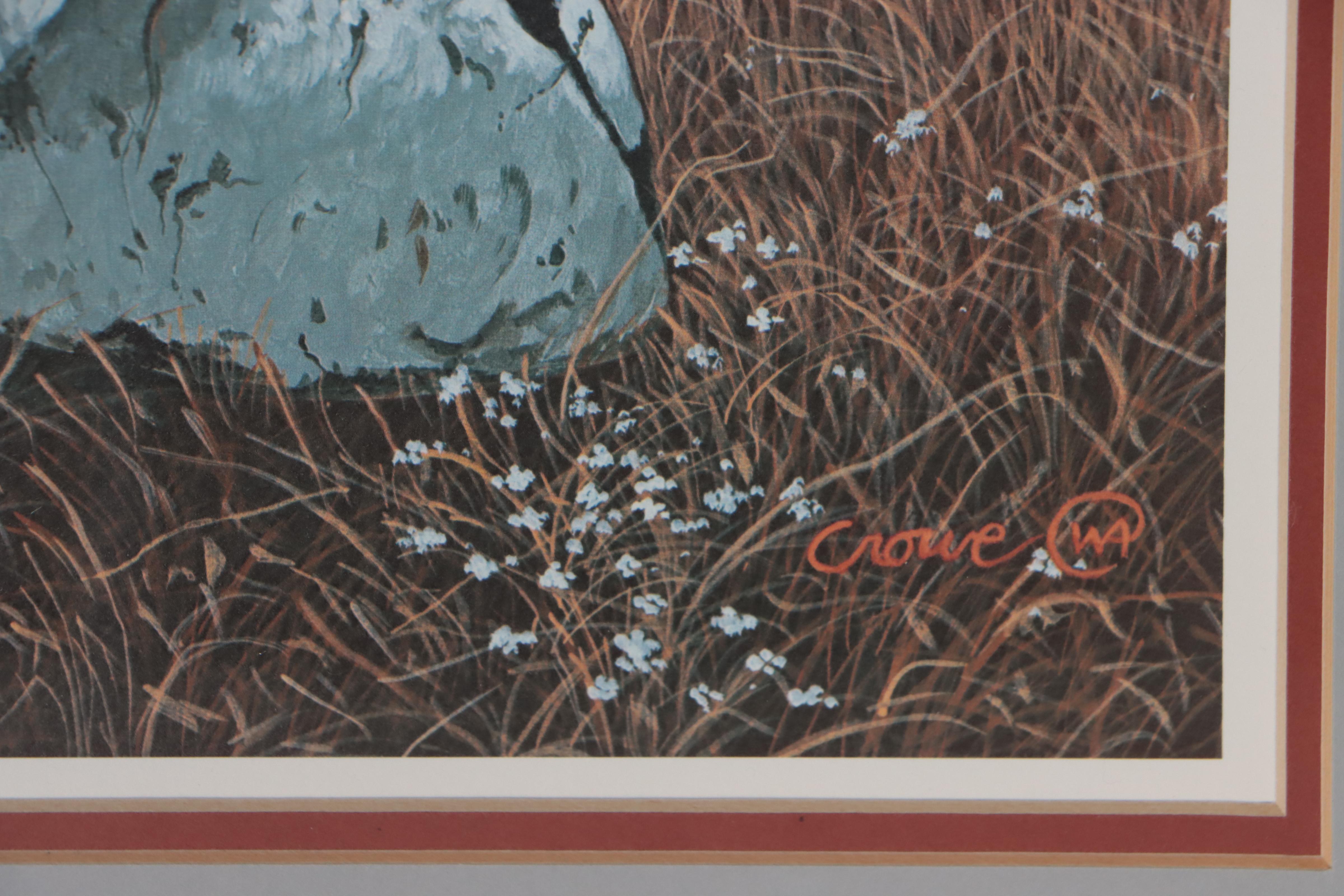 Phillip Crowe Offset Lithograph "Outlaws II," 1986