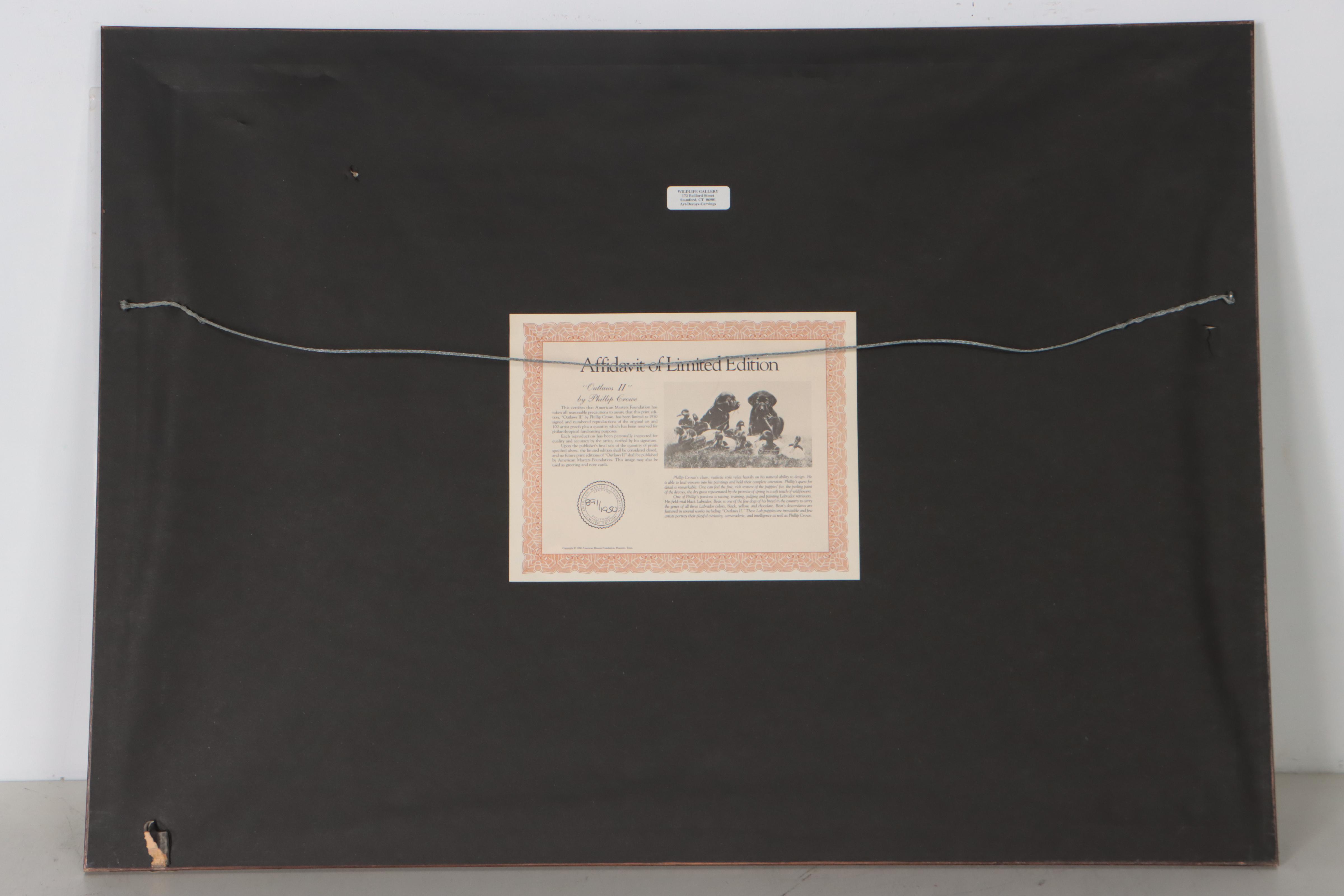 Phillip Crowe Offset Lithograph "Outlaws II," 1986