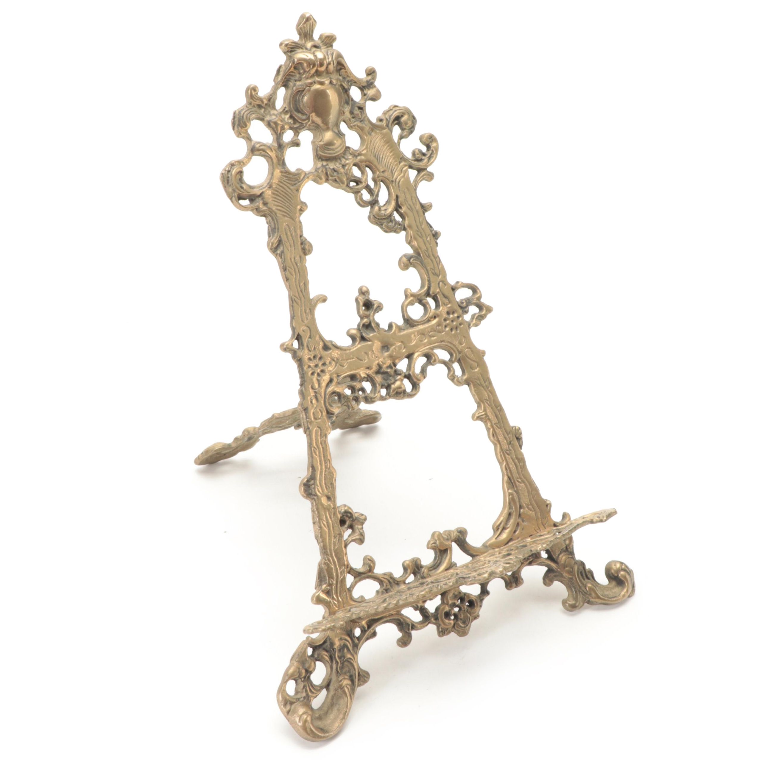 Art Nouveau Style Cast Gilt Metal Easel