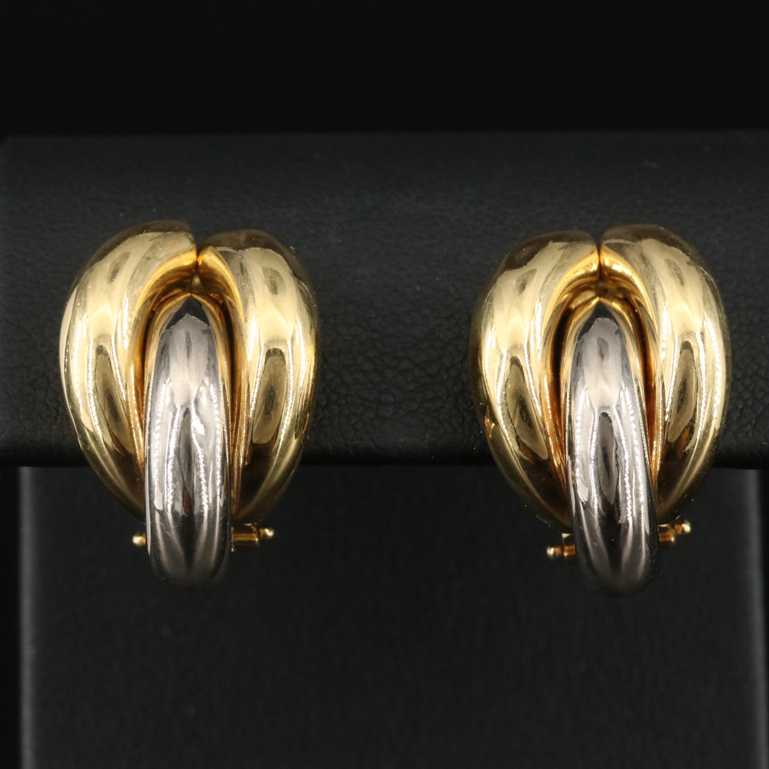 18K Fluted Earrings