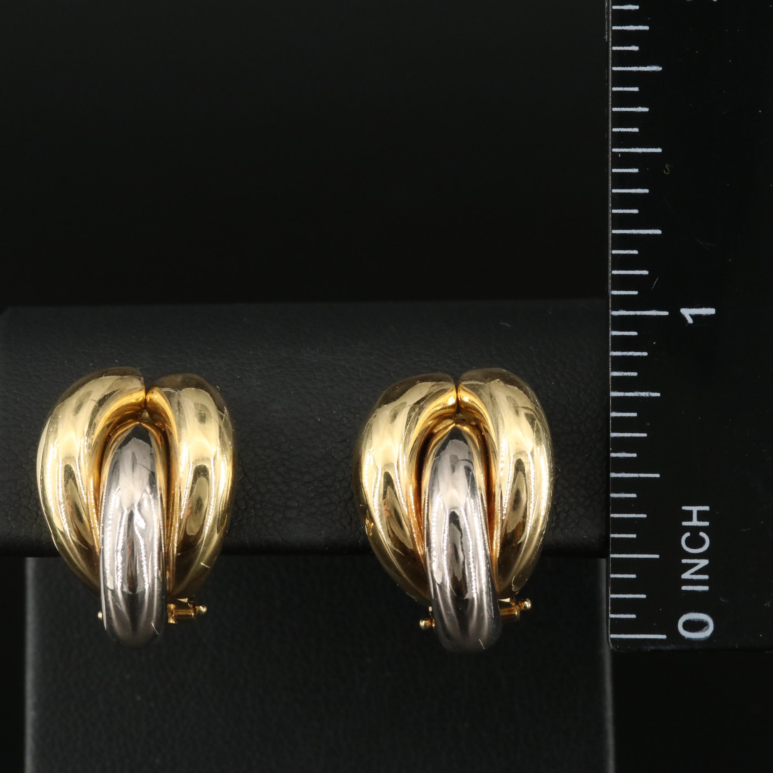 18K Fluted Earrings