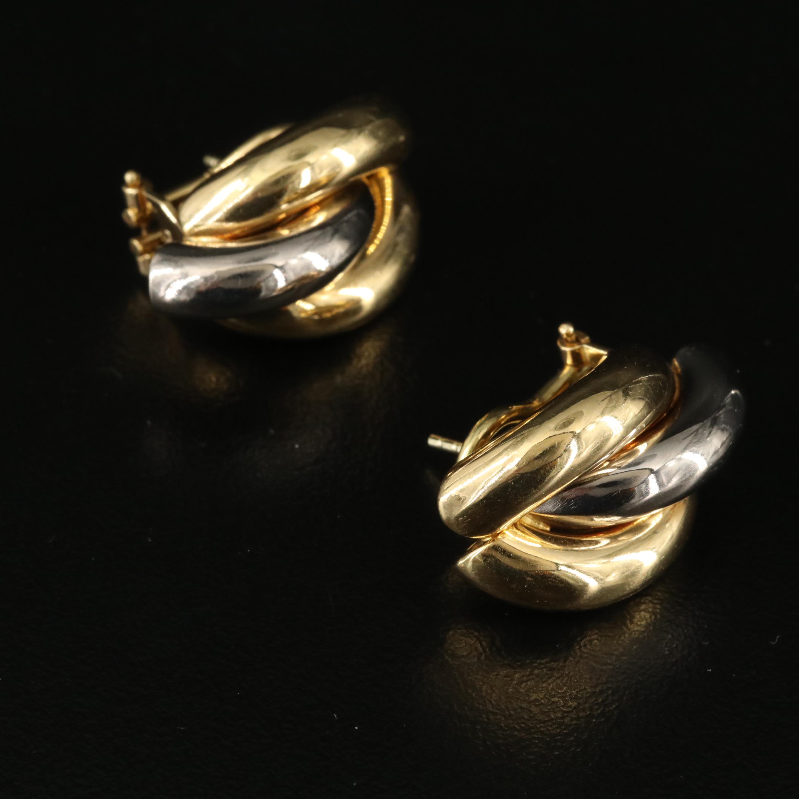 18K Fluted Earrings